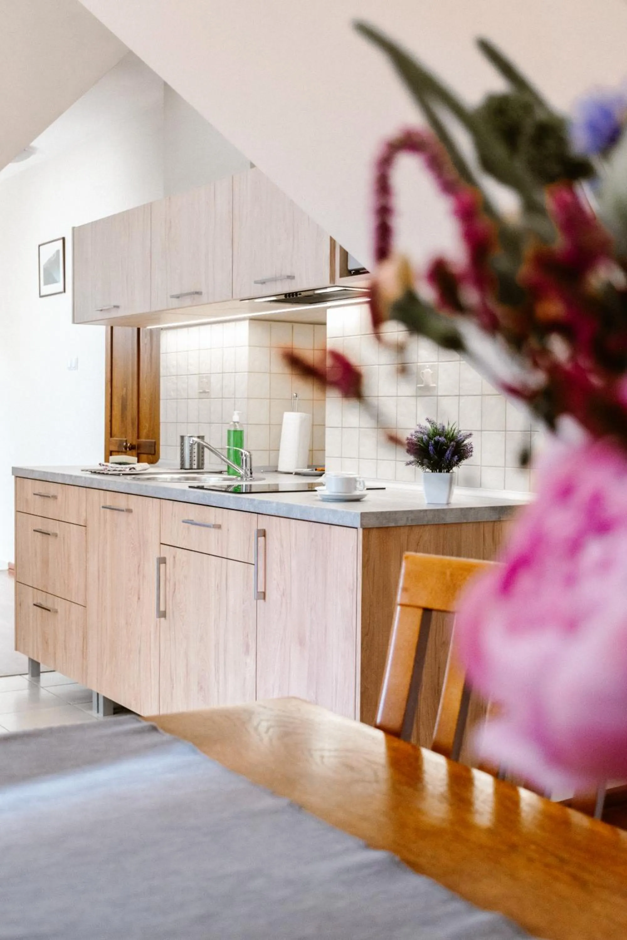 Kitchen or kitchenette in Aparthotel Bellamonte