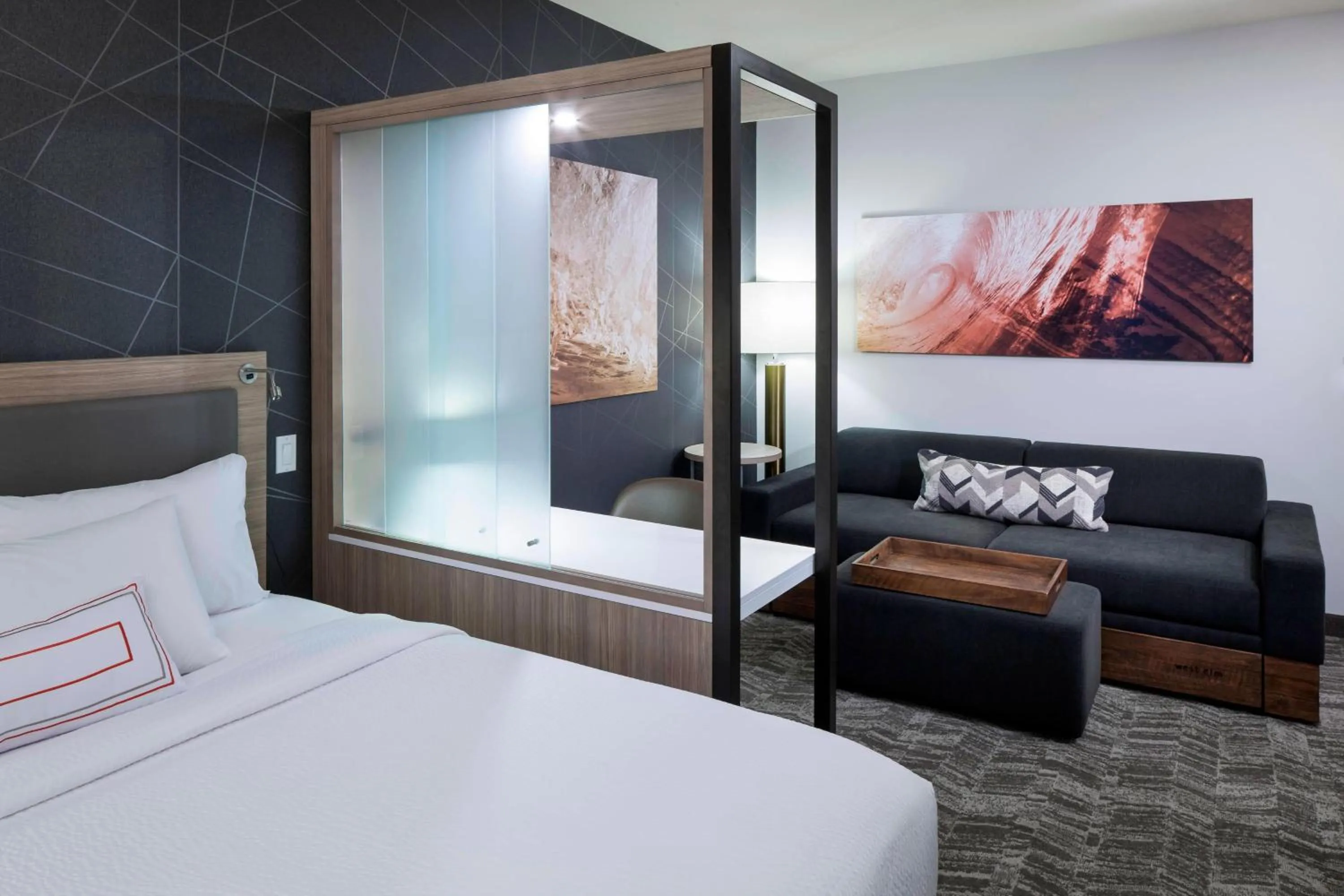 Photo of the whole room, Bed in SpringHill Suites by Marriott Clearwater Beach