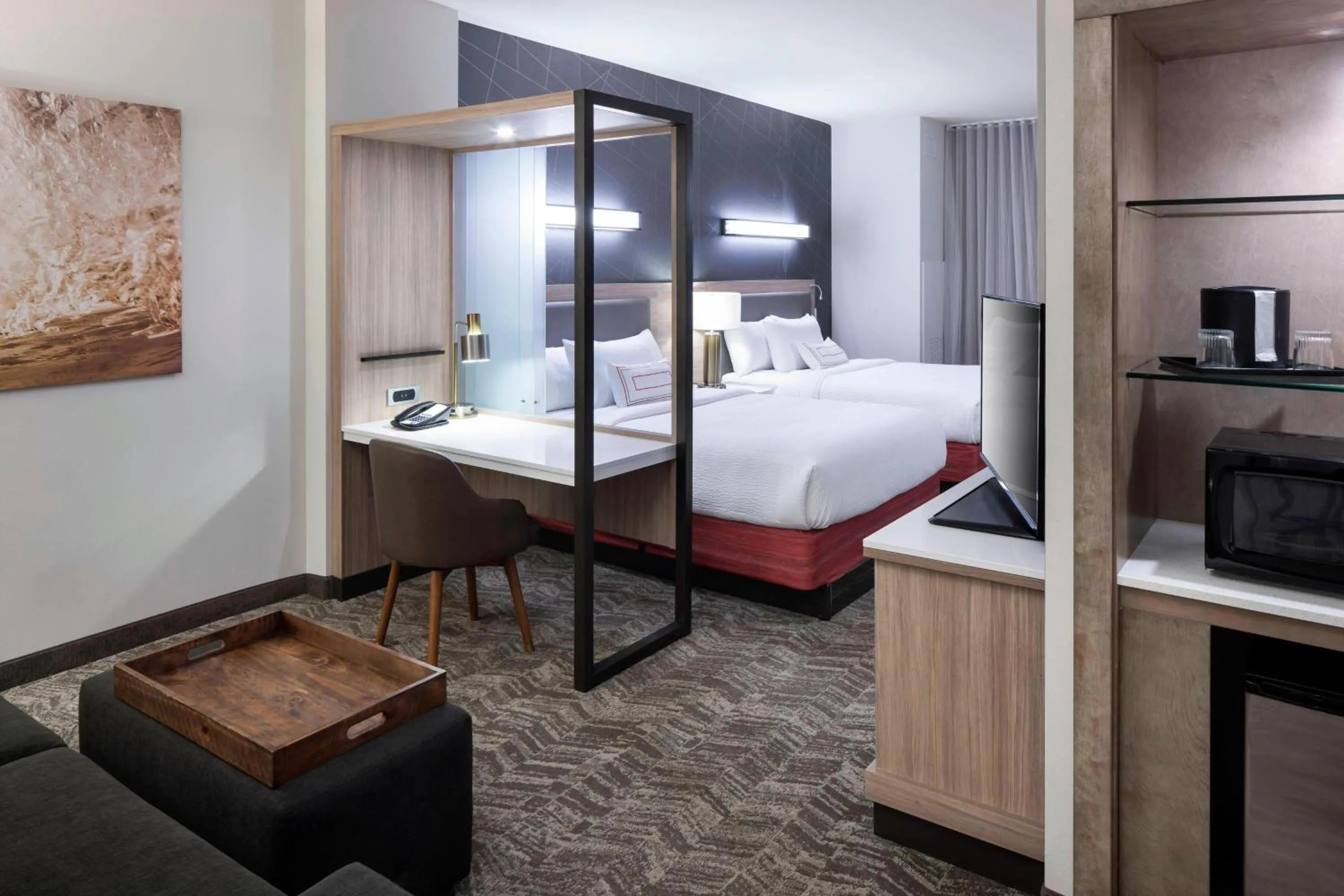 Photo of the whole room, Bed in SpringHill Suites by Marriott Clearwater Beach