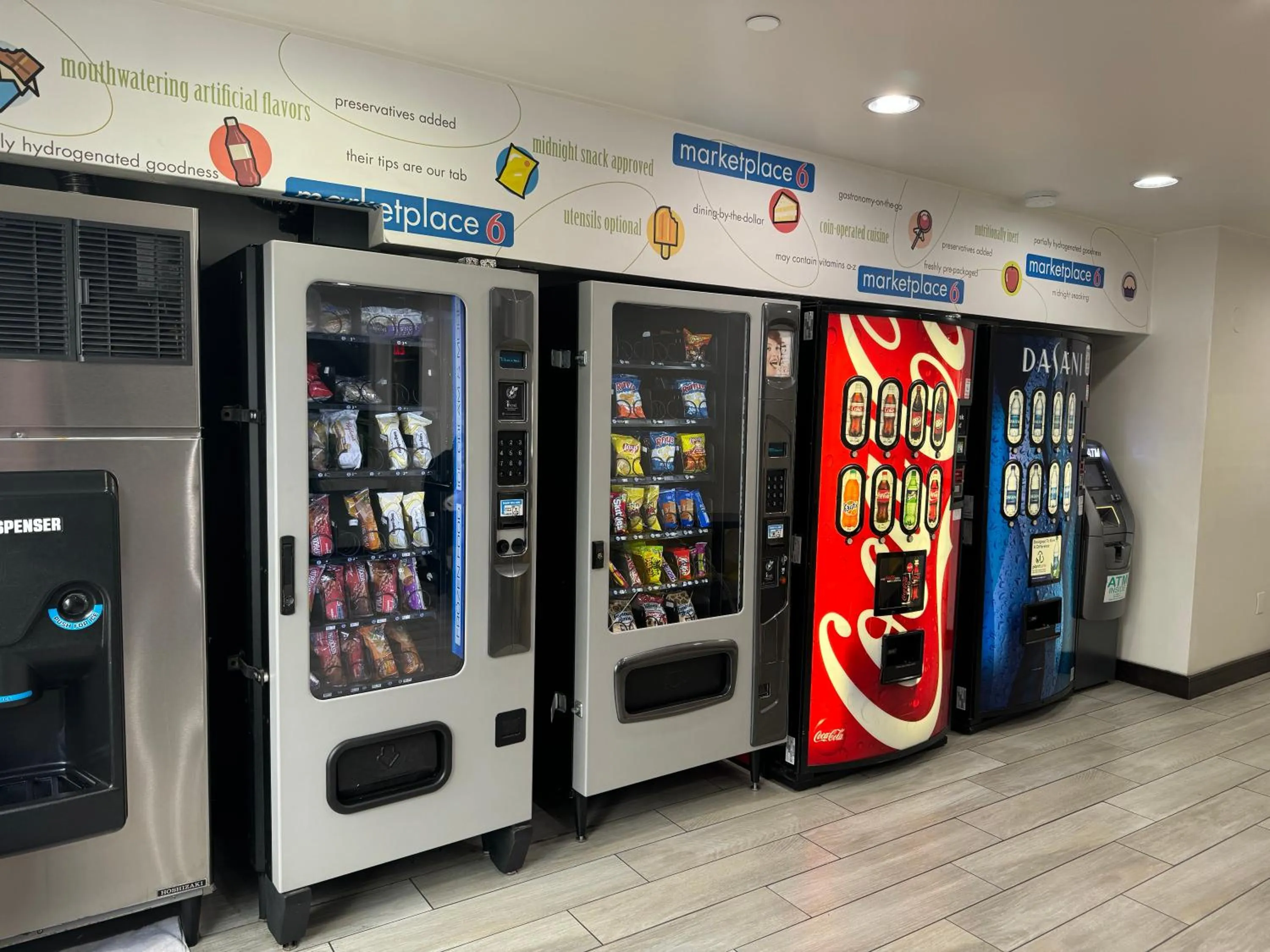 vending machine in Motel 6 Hollywood