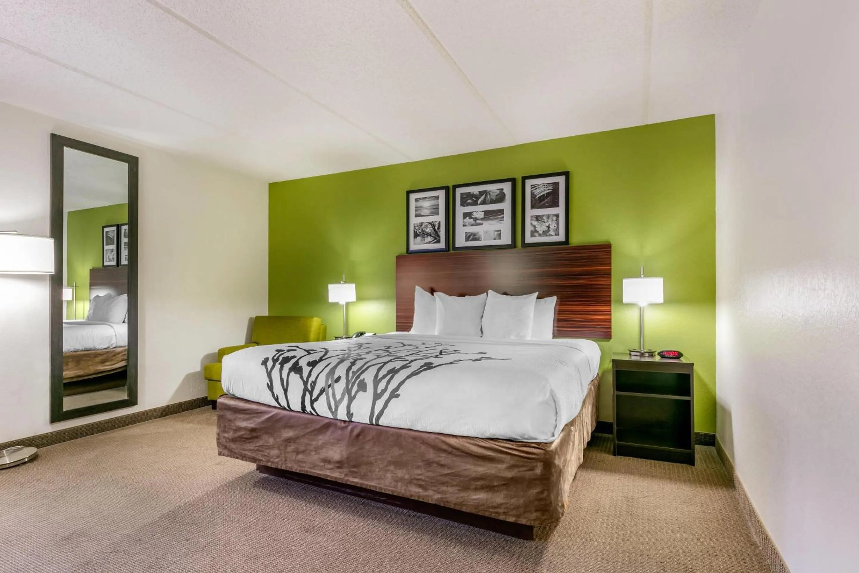 Bedroom, Bed in Sleep Inn & Suites near Sports World Blvd