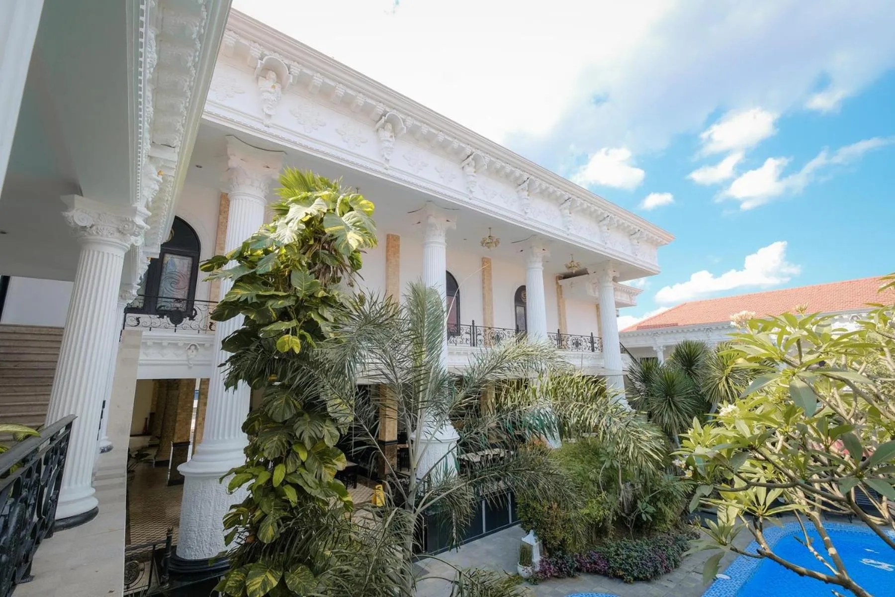 Pool view in The Grand Palace Hotel Yogyakarta