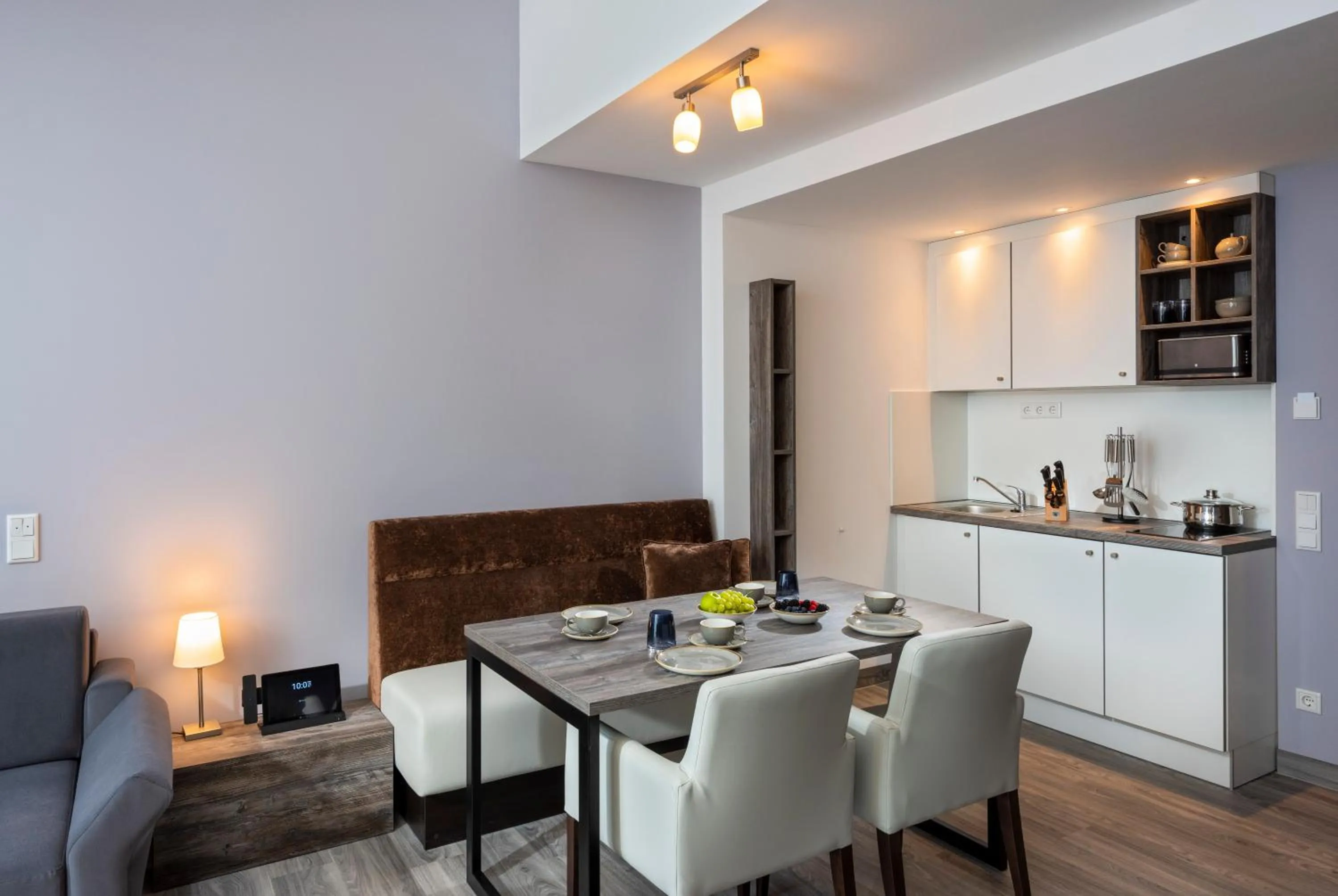 Kitchen or kitchenette in Aedenlife Hotel & Resort Rügen