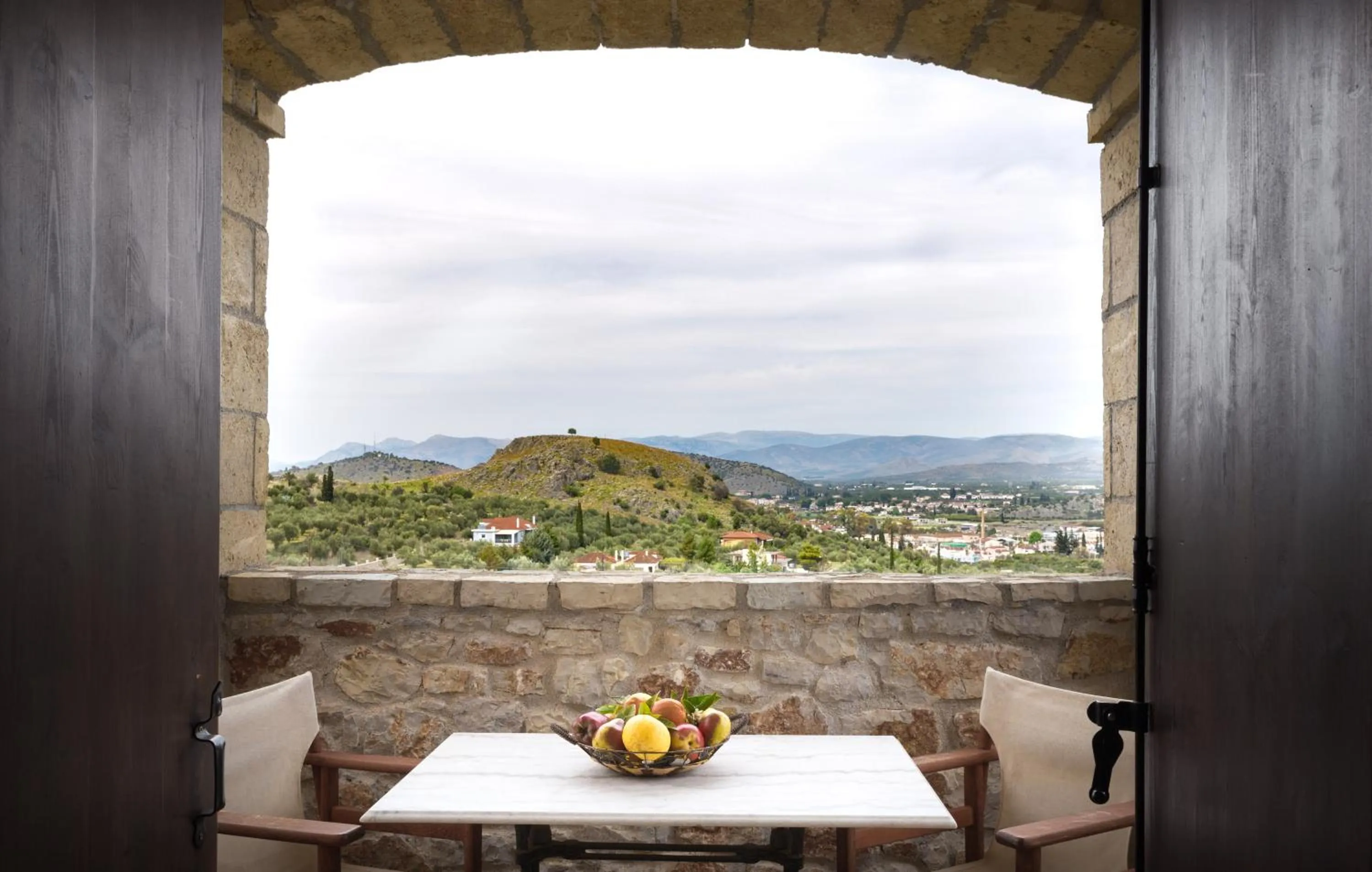Garden view in Klymeni Traditional Homes