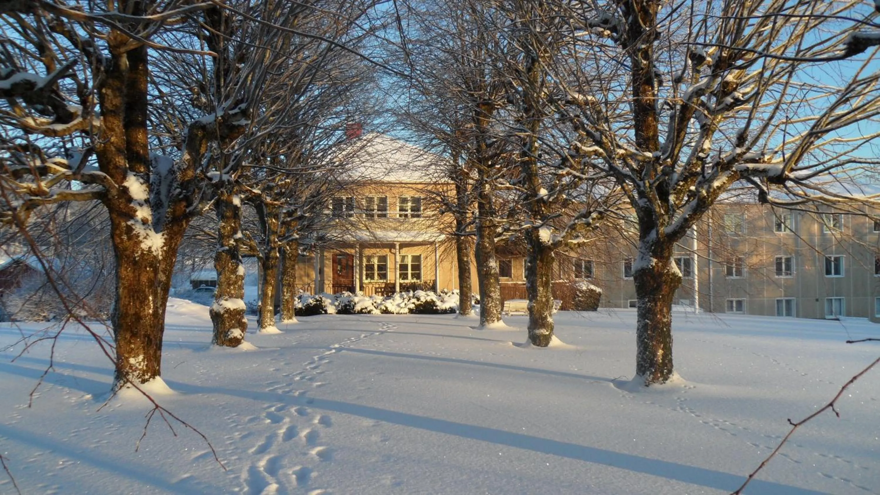Facade/entrance in Partille Vandrarhem