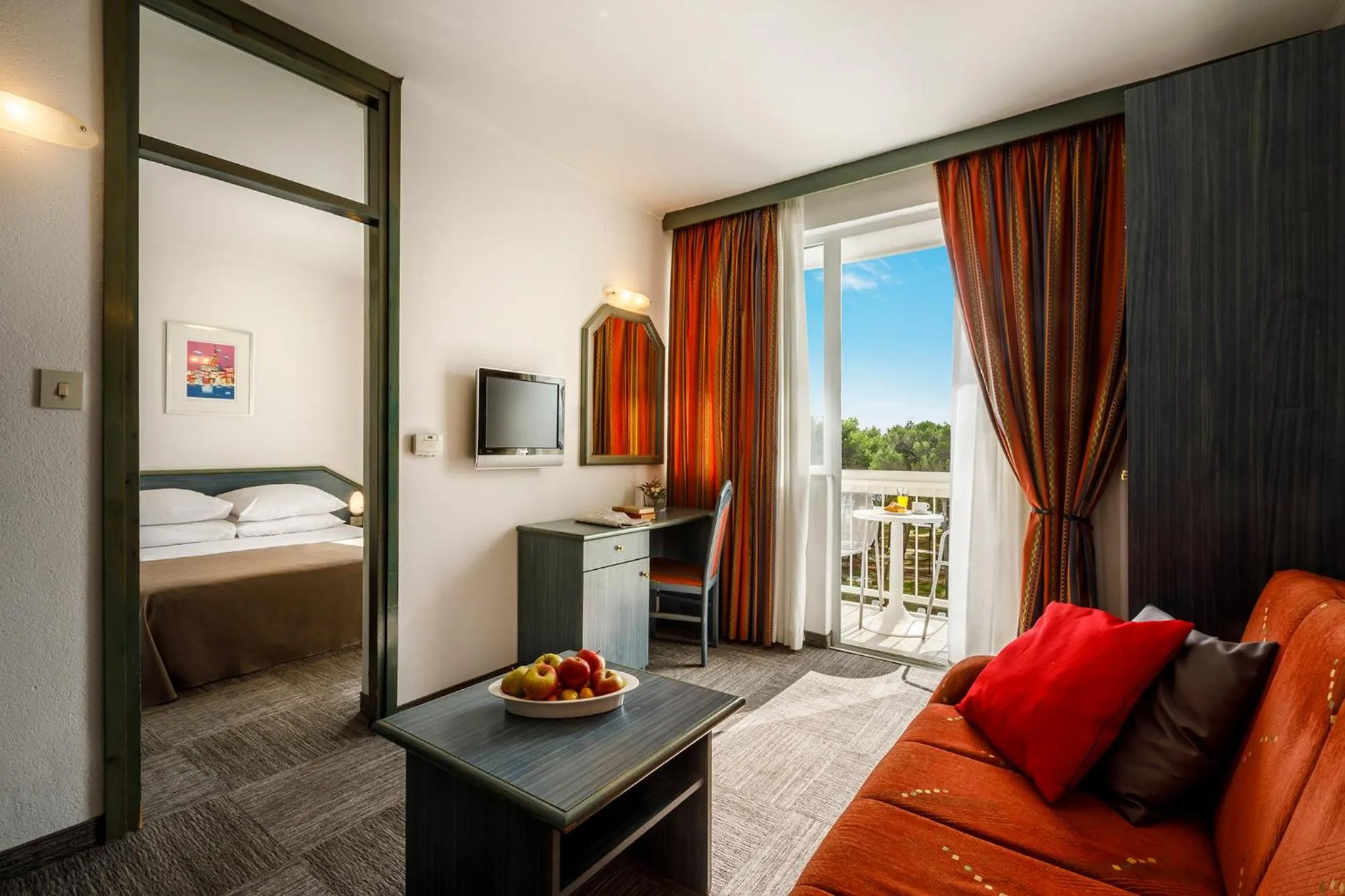 Balcony/Terrace, Bed in Laguna Maradiso Hotel by Aminess