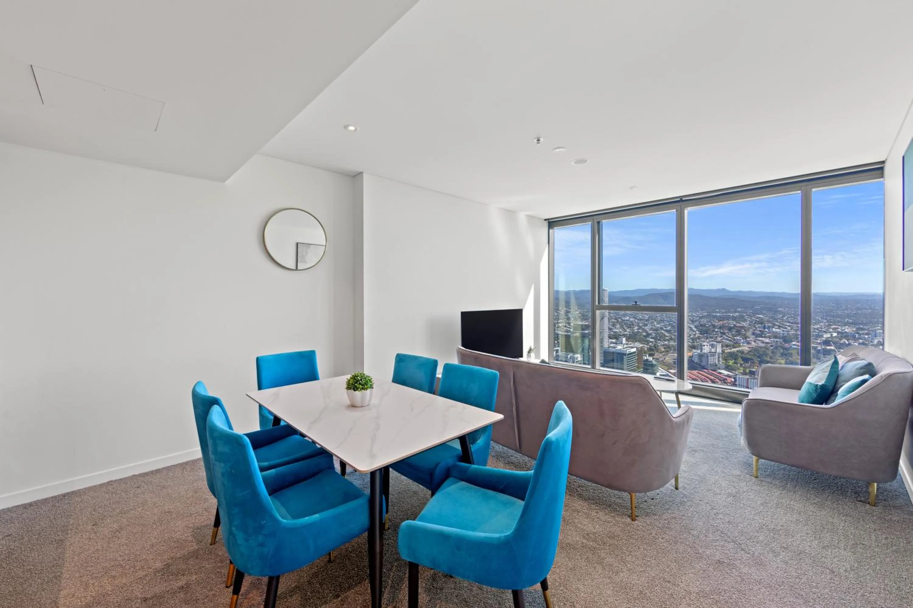 Living room in Brisbane Skytower by CLLIX