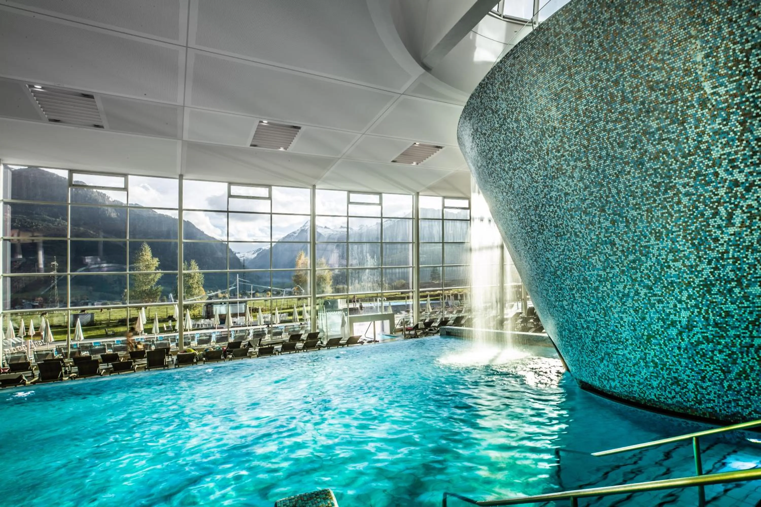 Hot Spring Bath in Tauern Spa Hotel & Therme