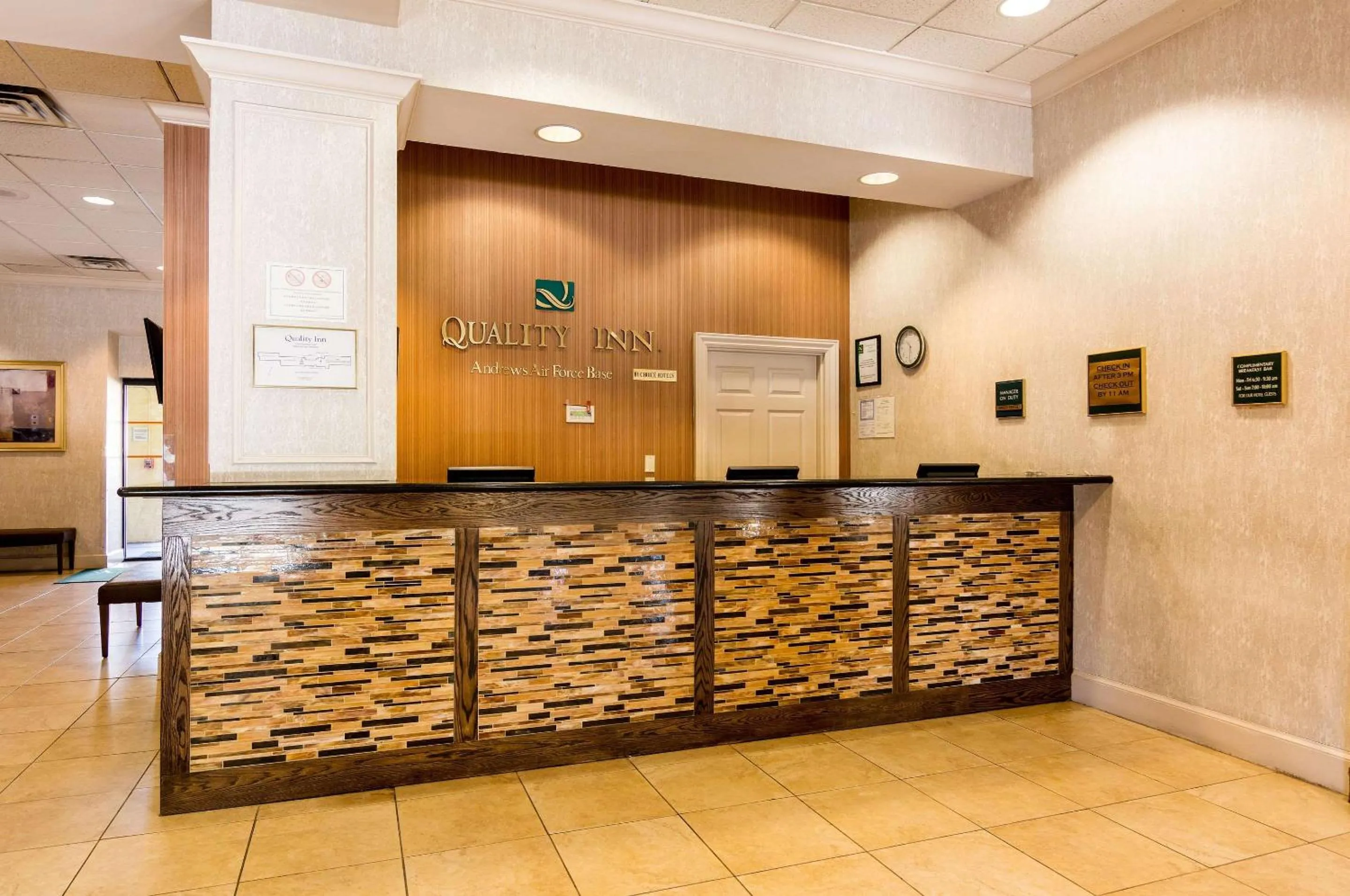 Lobby or reception in Quality Inn Near Joint Base Andrews-Washington Area
