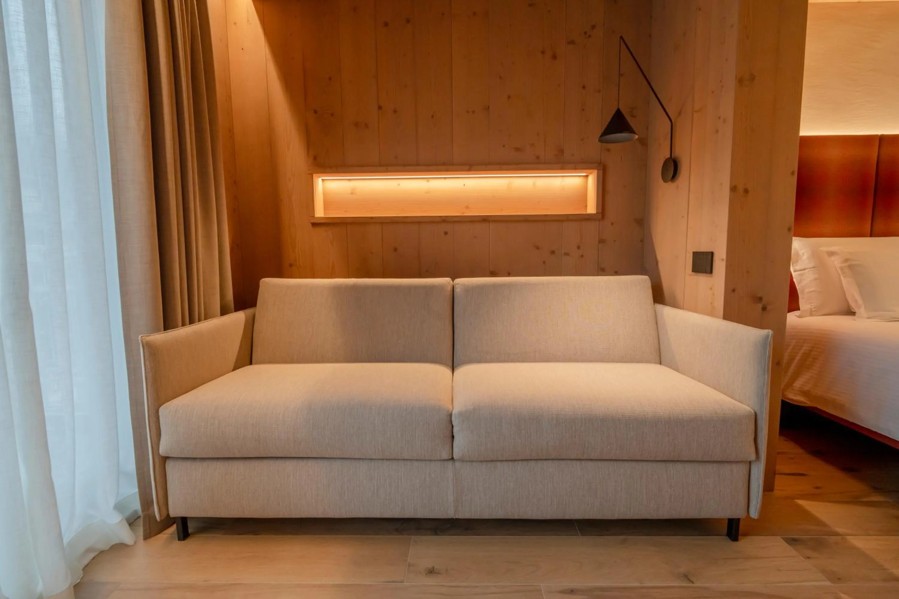 Seating area, Bed in Hotel San Lorenzo