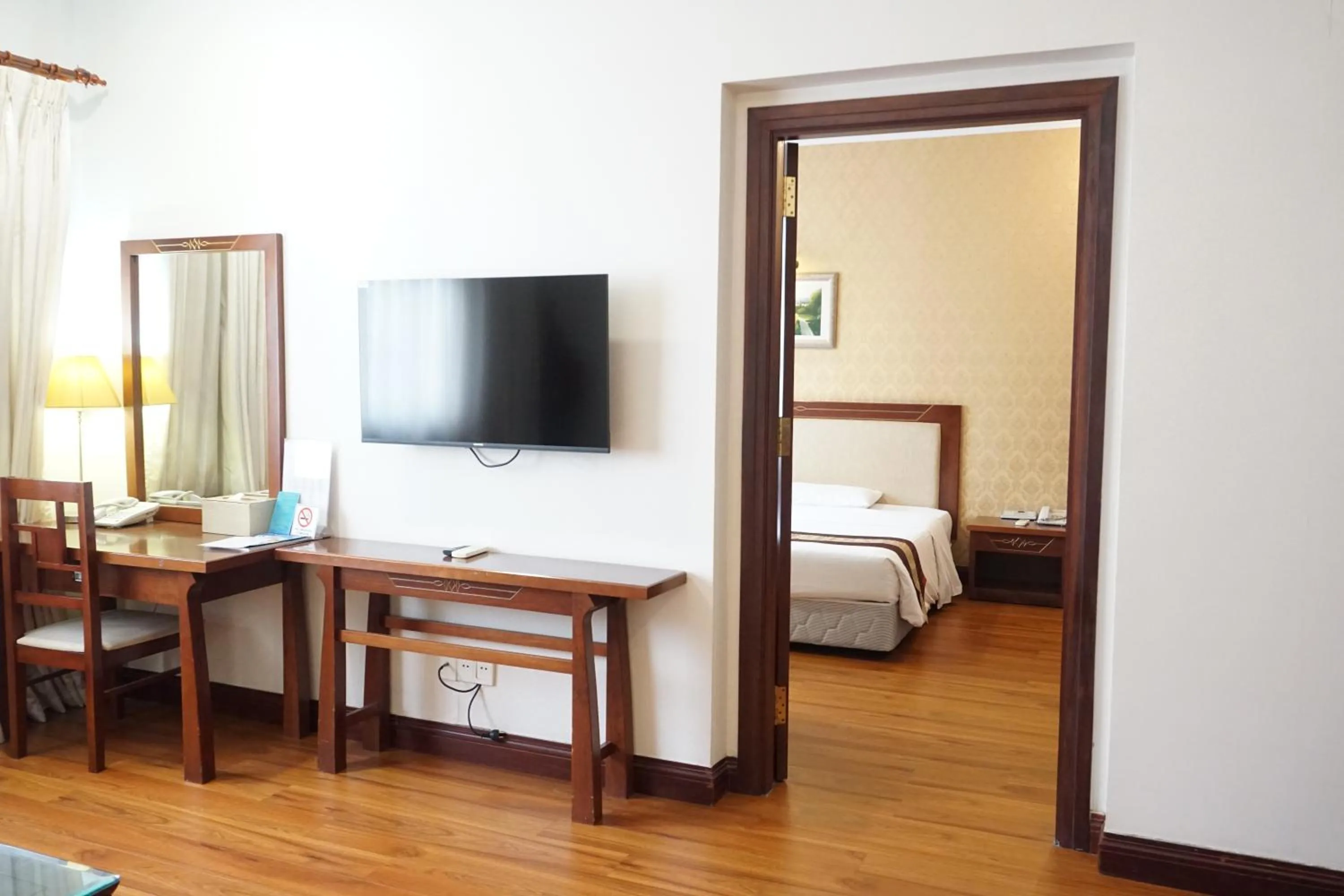 Bed in Dong Khanh Hotel