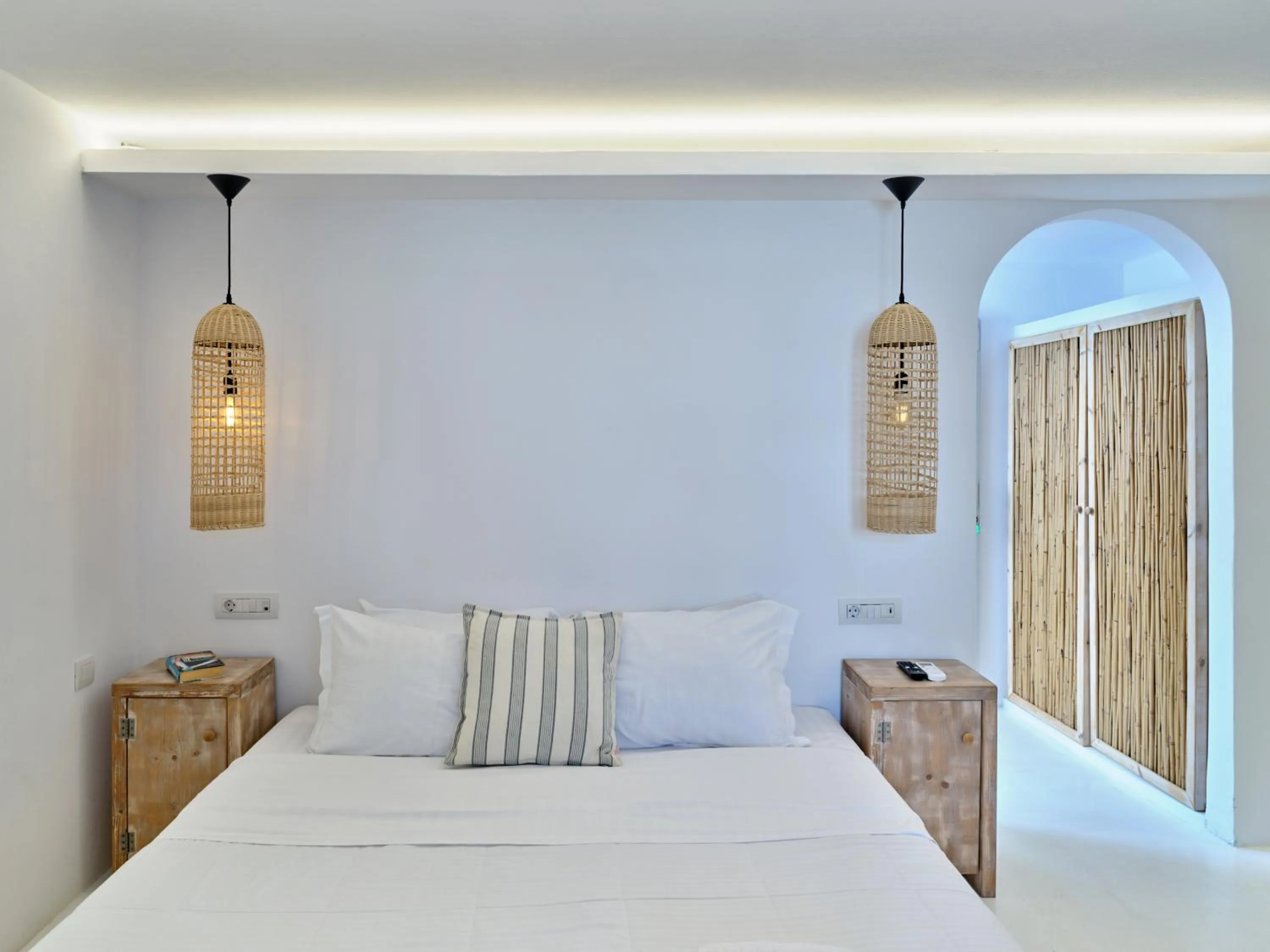 Bed in Zefi Hotel & Suites