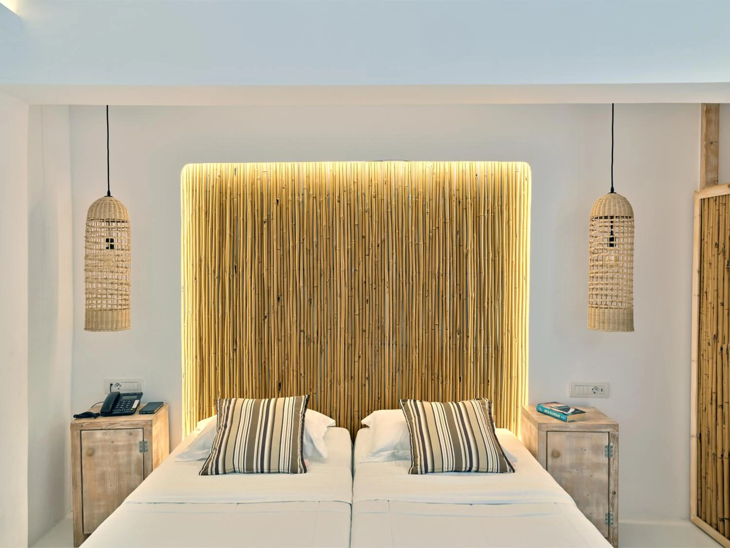 Bed in Zefi Hotel & Suites