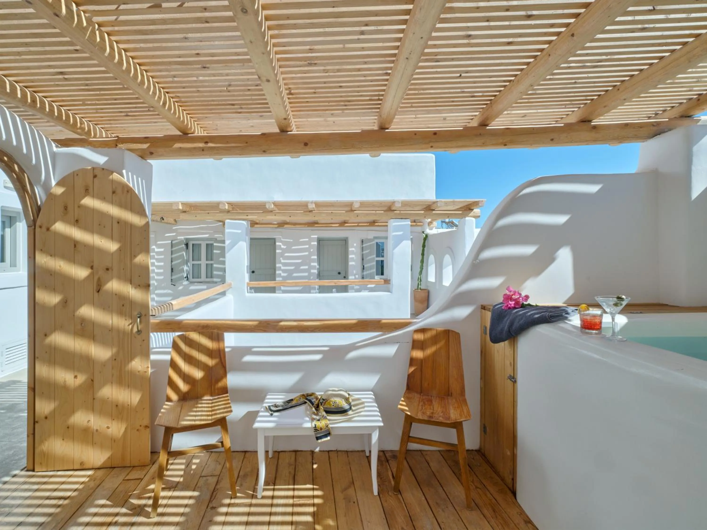 Bed in Zefi Hotel & Suites