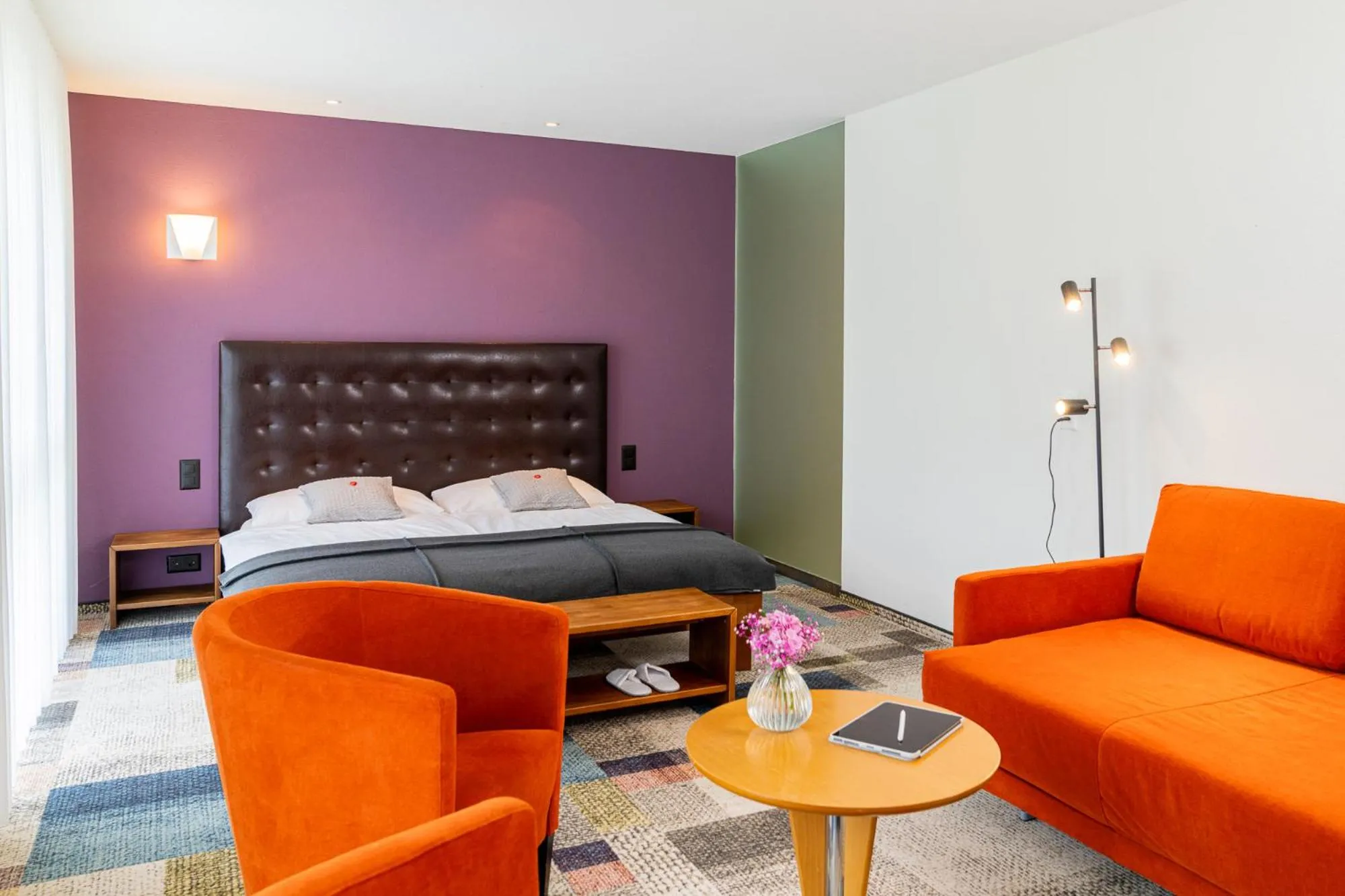 Bed in Swiss Heidi Hotel