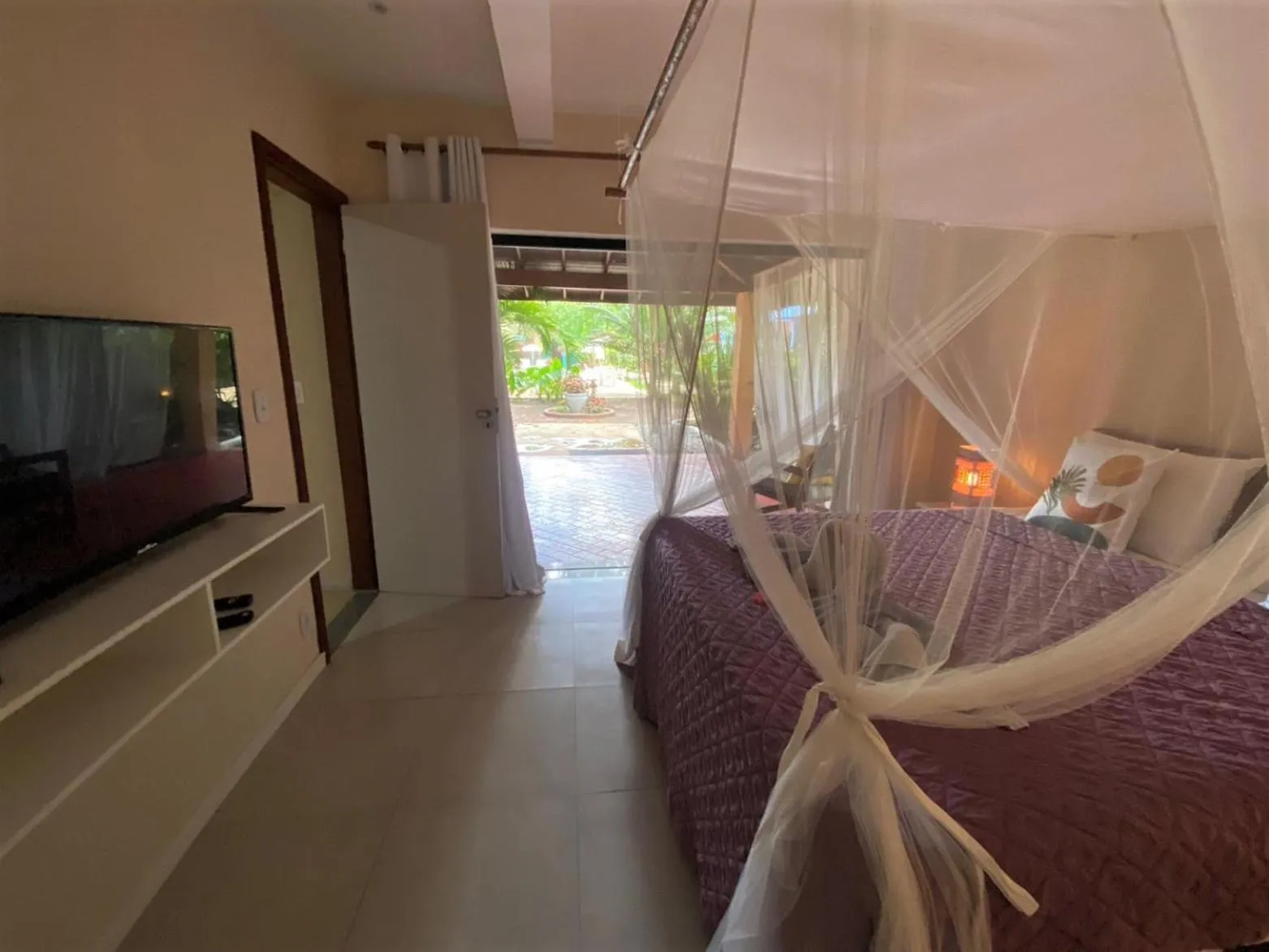 Bed in Ouro Sobre Azul Apart Hotel