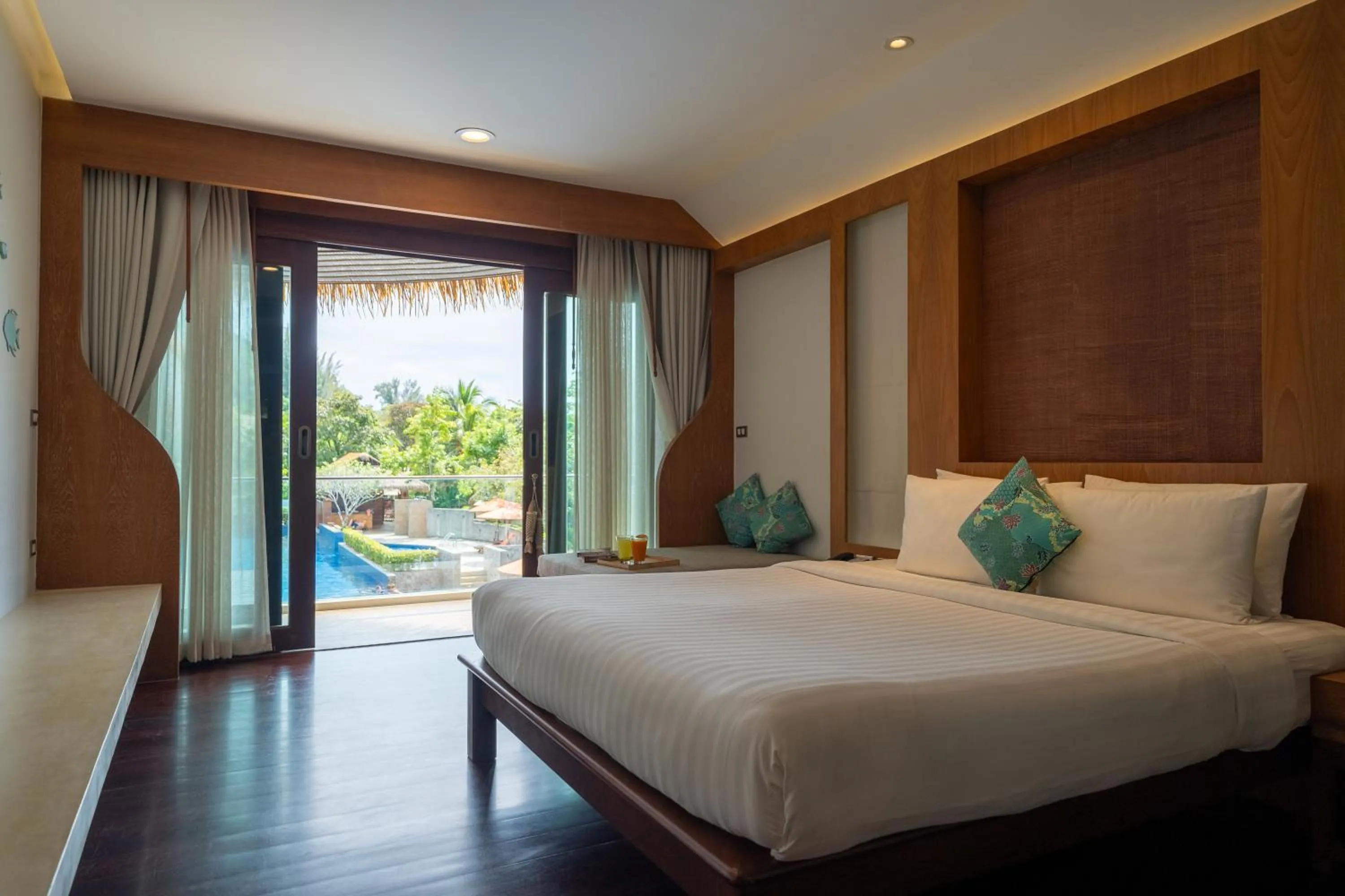 Bed in Tup Kaek Sunset Beach Resort-SHA Plus