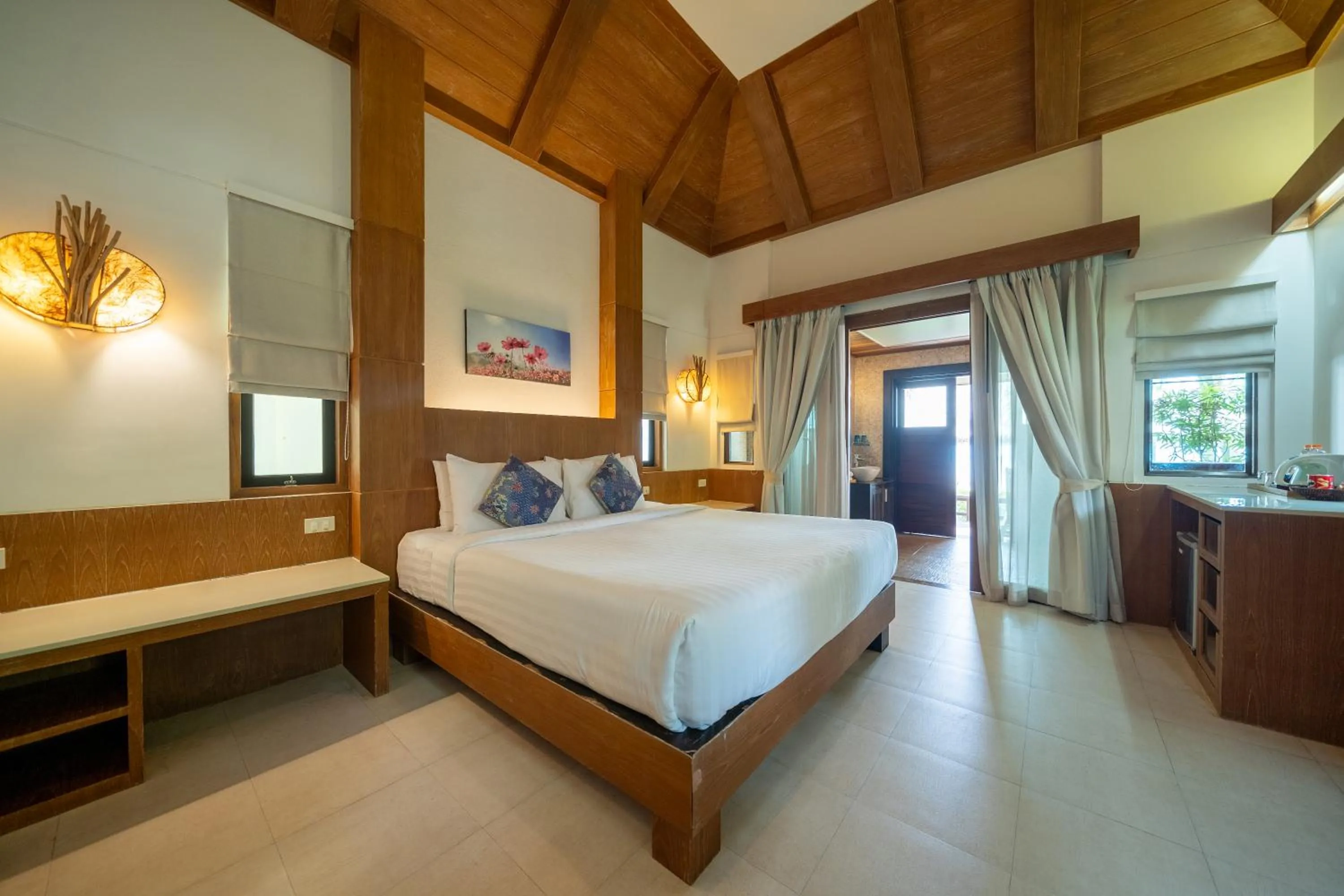 Bed in Tup Kaek Sunset Beach Resort-SHA Plus