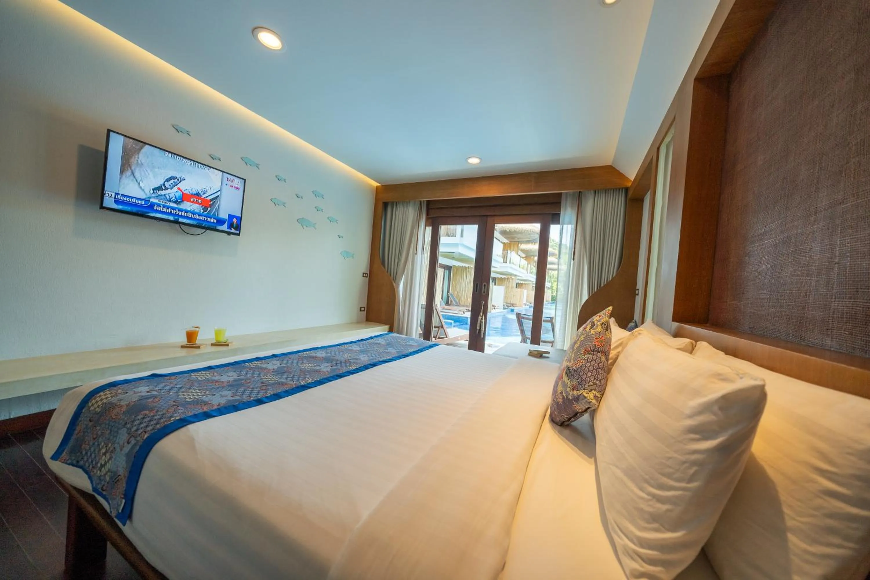 Bed in Tup Kaek Sunset Beach Resort-SHA Plus