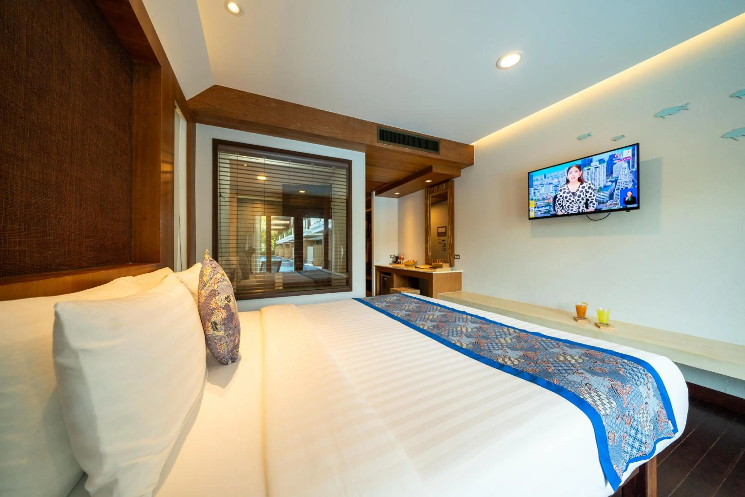 Bed in Tup Kaek Sunset Beach Resort-SHA Plus