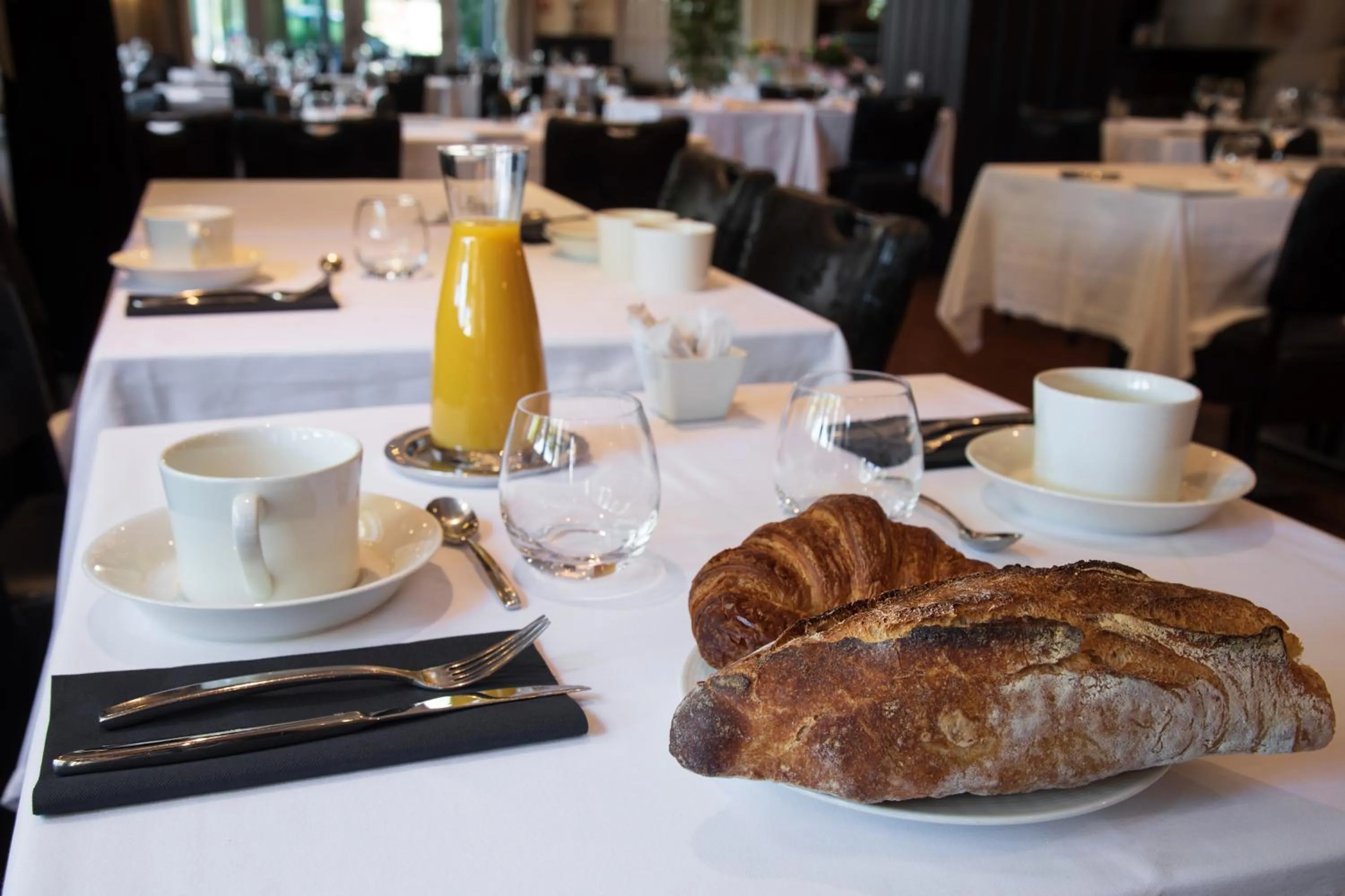 Continental breakfast in Hotel Restaurant du Centre et du Lauragais