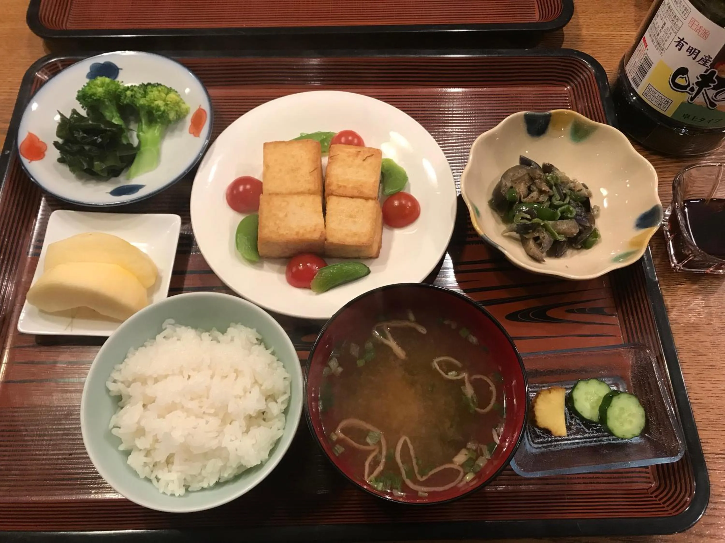 Breakfast in Kakunodate Guesthouse Fuga