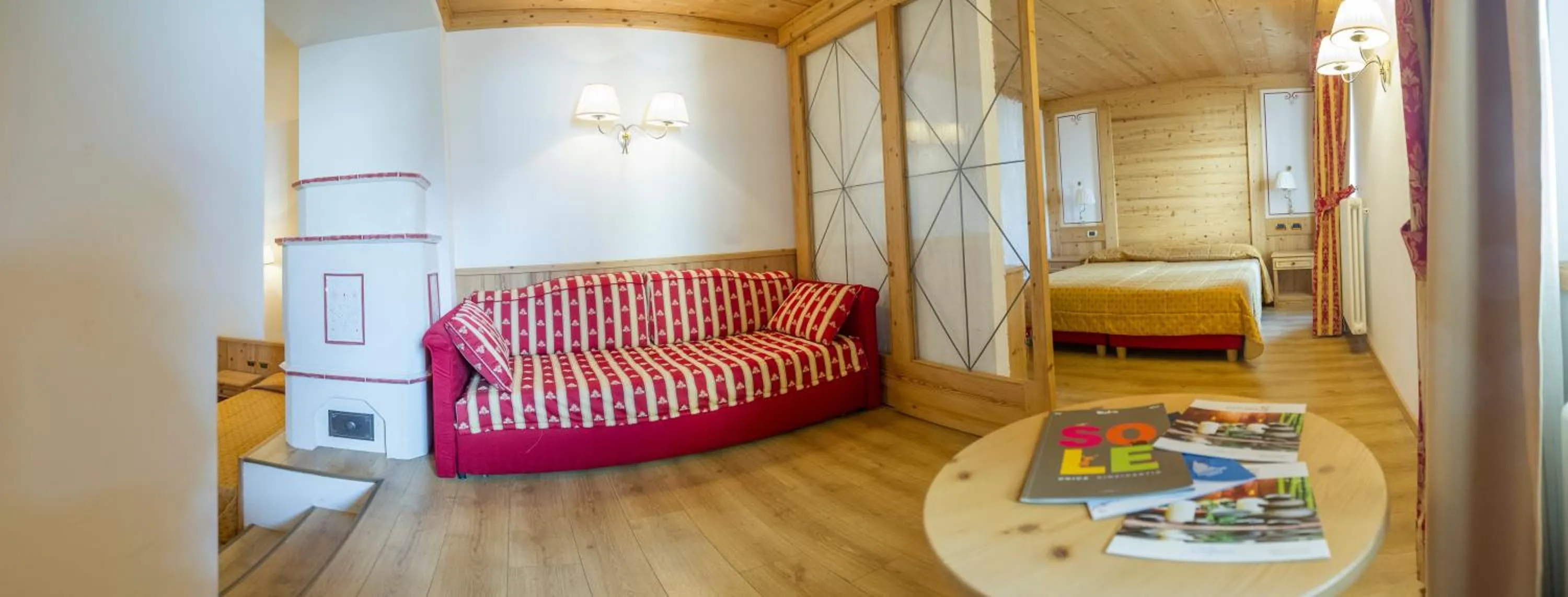 Living room, Bed in Sport Hotel Vittoria