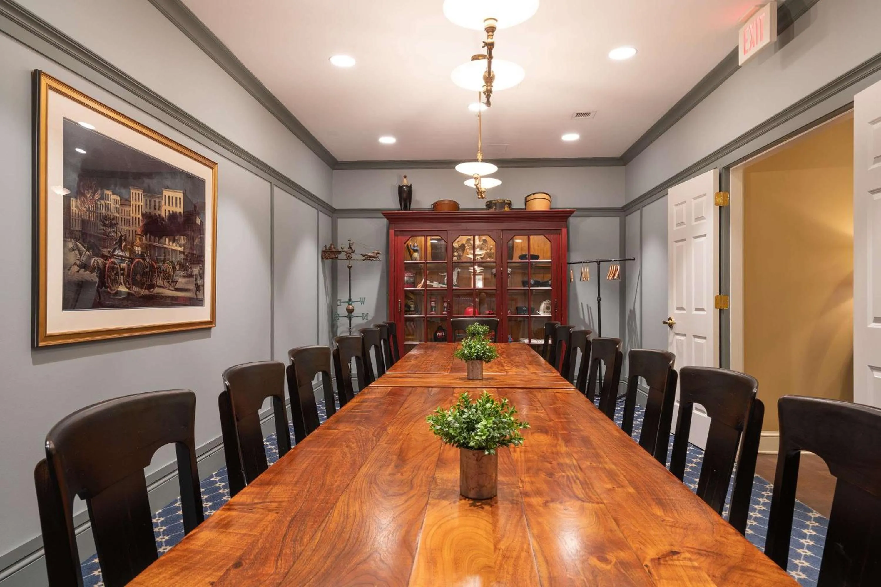 Meeting/conference room in The Kendall Hotel at the Engine 7 Firehouse