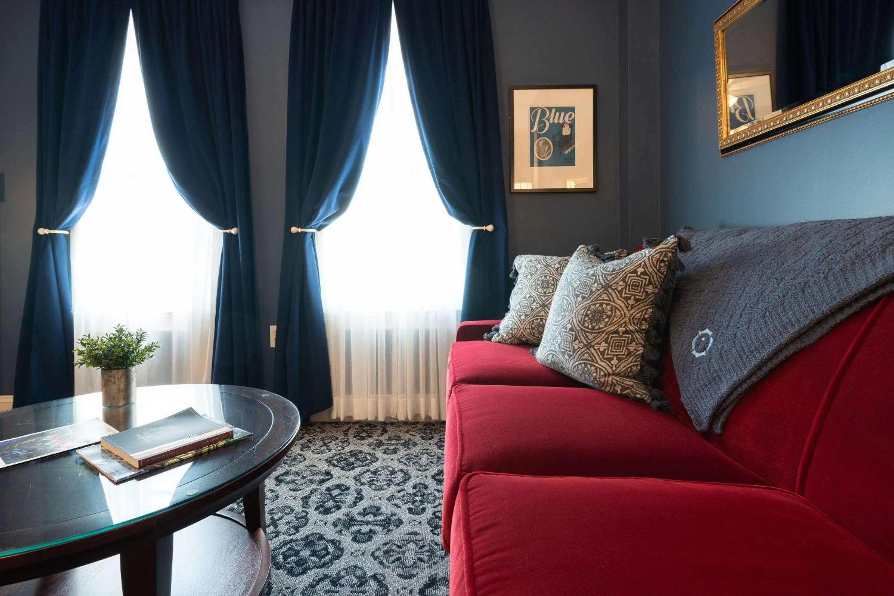 Bedroom in The Kendall Hotel at the Engine 7 Firehouse