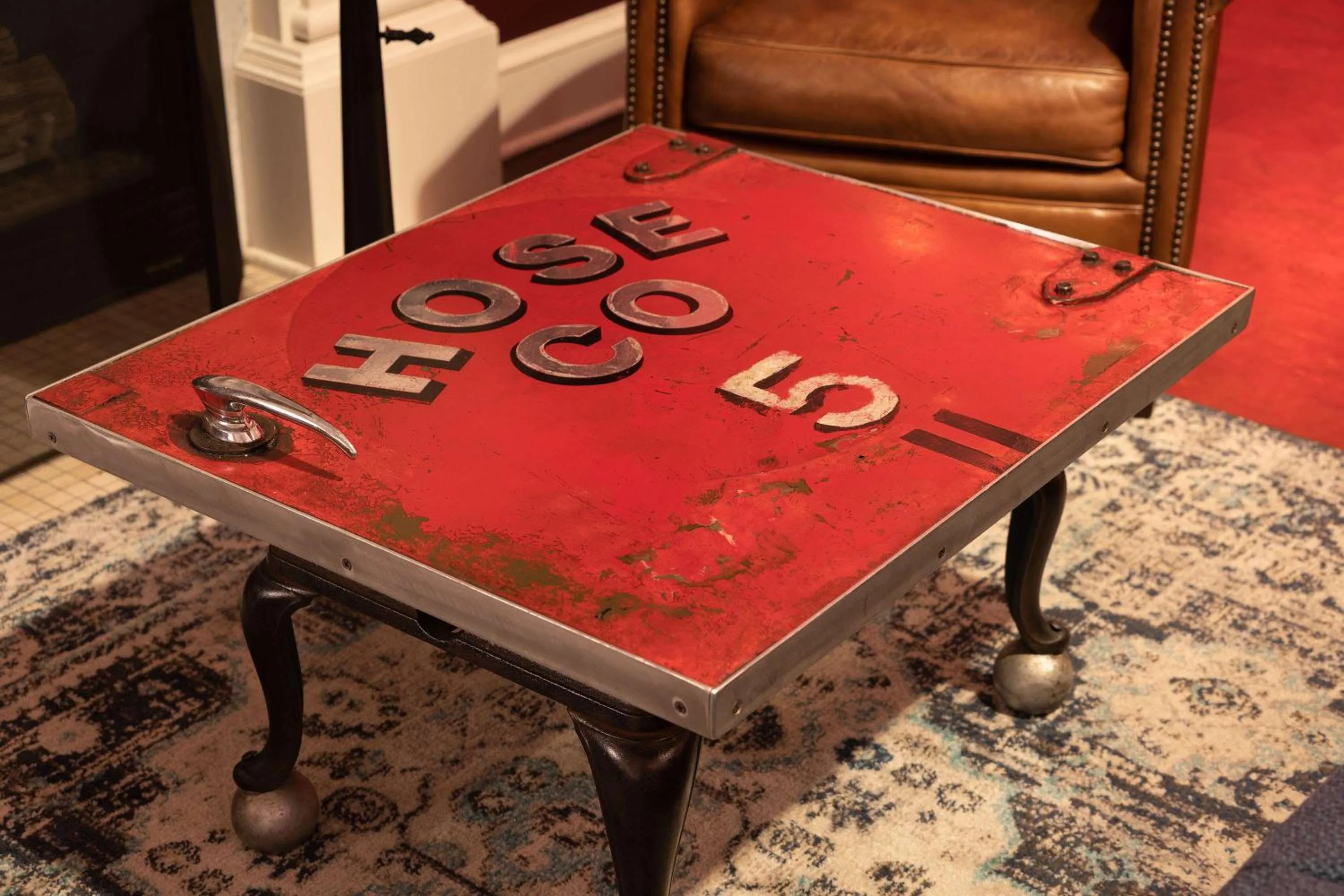 Lobby or reception in The Kendall Hotel at the Engine 7 Firehouse