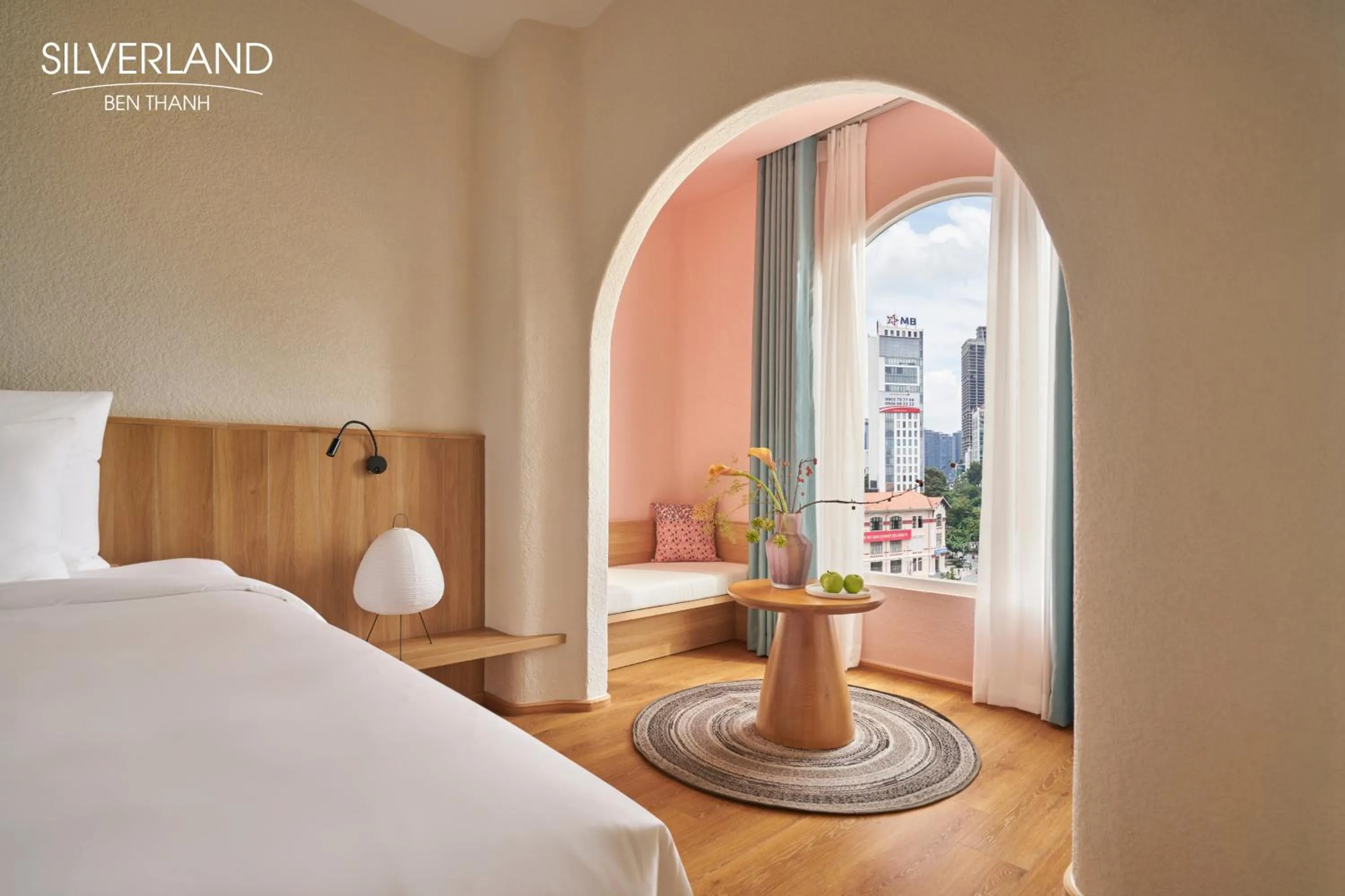 Seating area, Bed in Silverland Bến Thành
