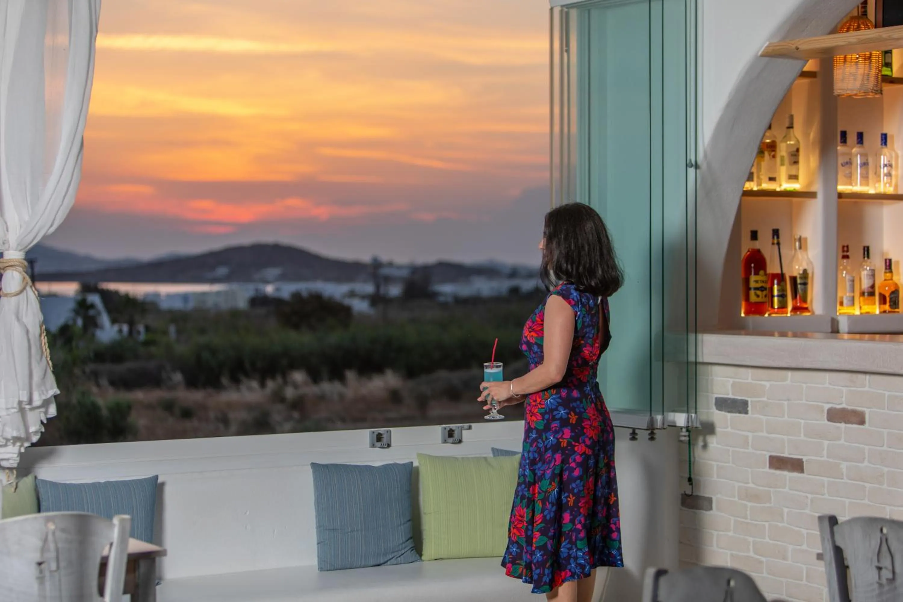 Lounge or bar in Cycladic Islands Hotel & Spa