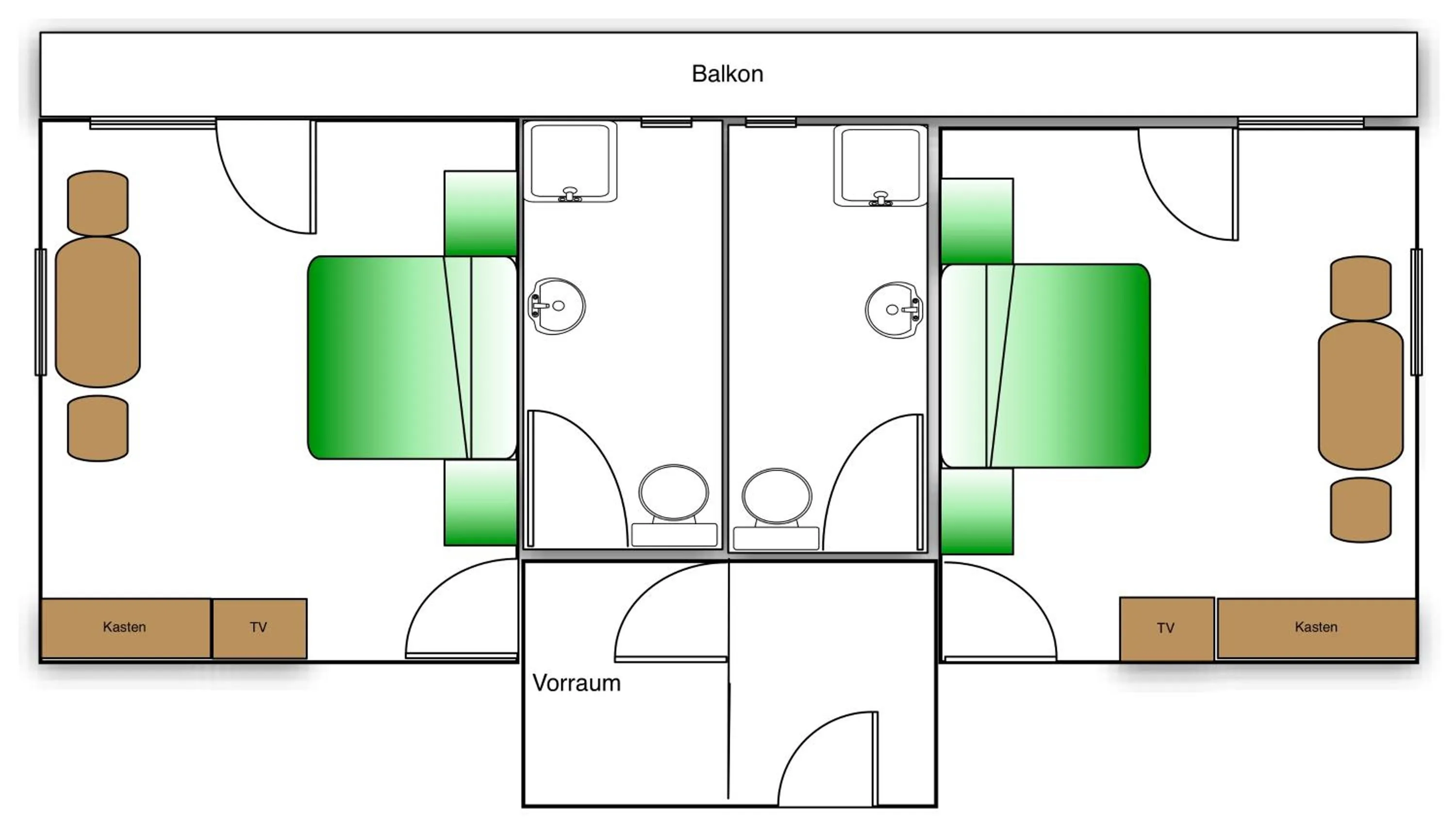 Floor plan in Pension Handle
