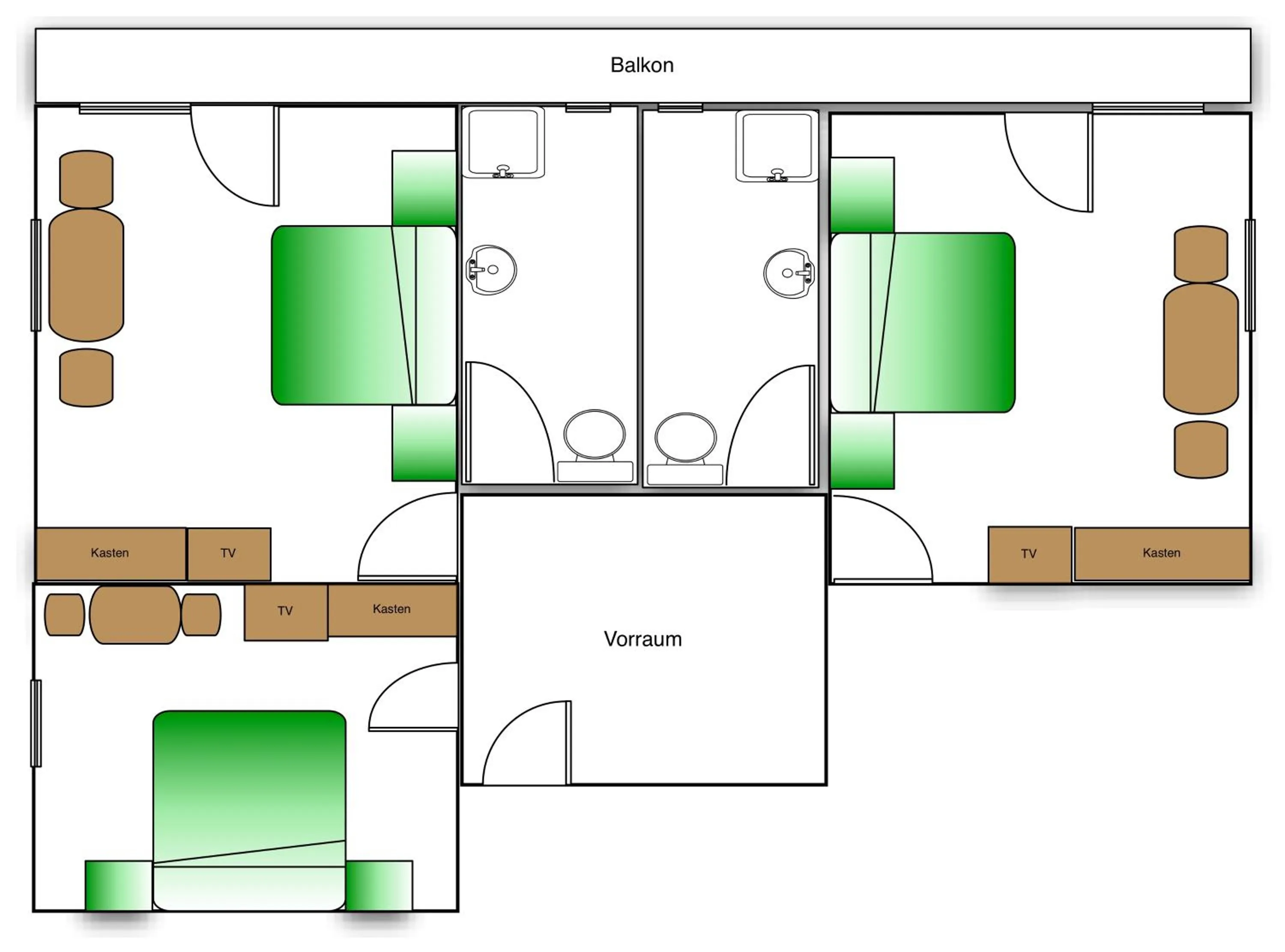 Floor plan in Pension Handle
