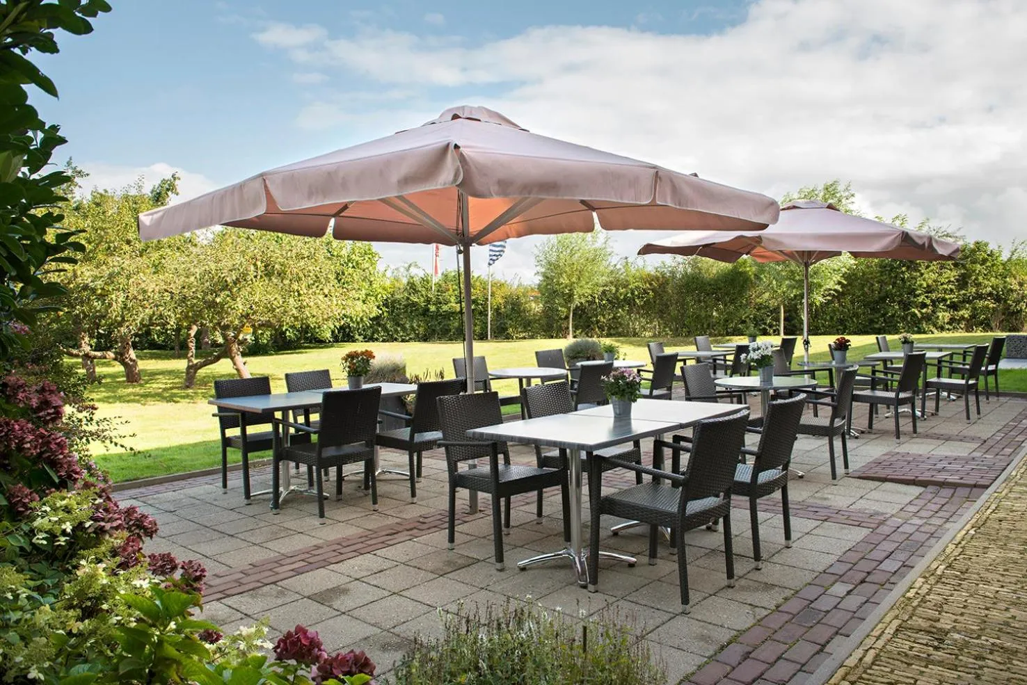 Patio in Hoevehotel 'Hof Christina'