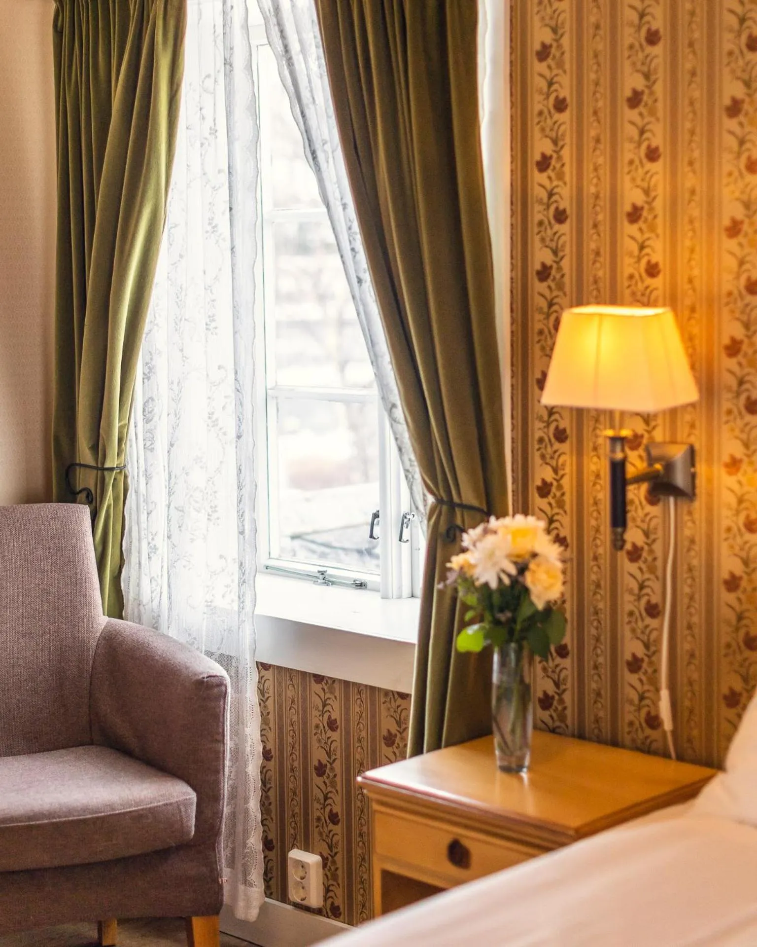 Bed in Fru Haugans Hotel