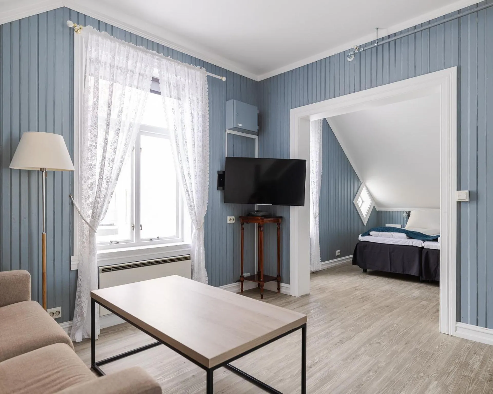 Bed in Fru Haugans Hotel