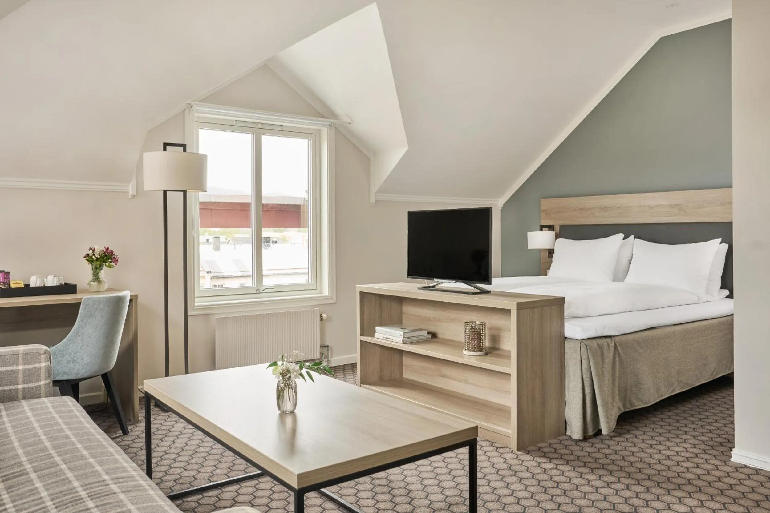 Bed in Fru Haugans Hotel