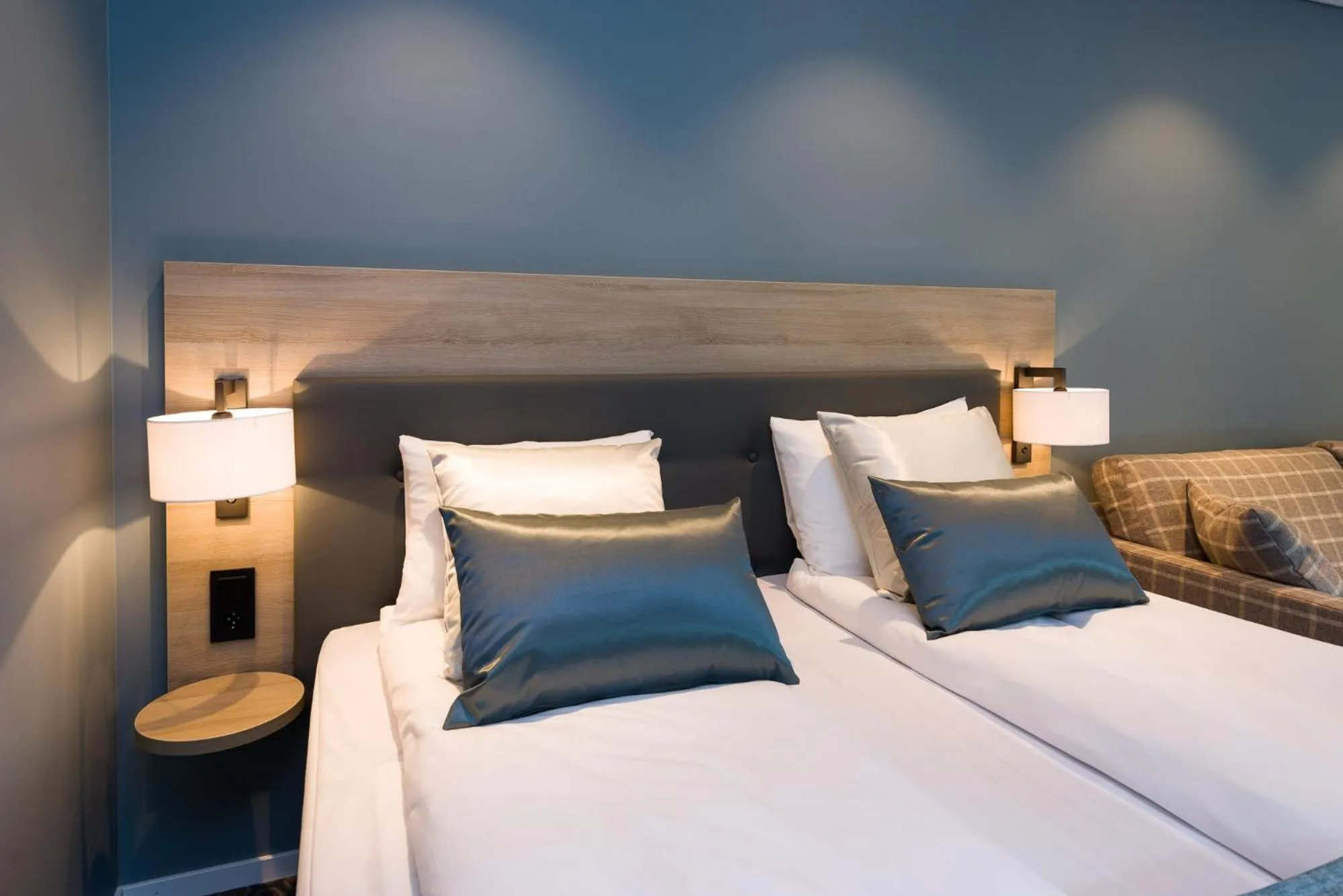 Bed in Fru Haugans Hotel