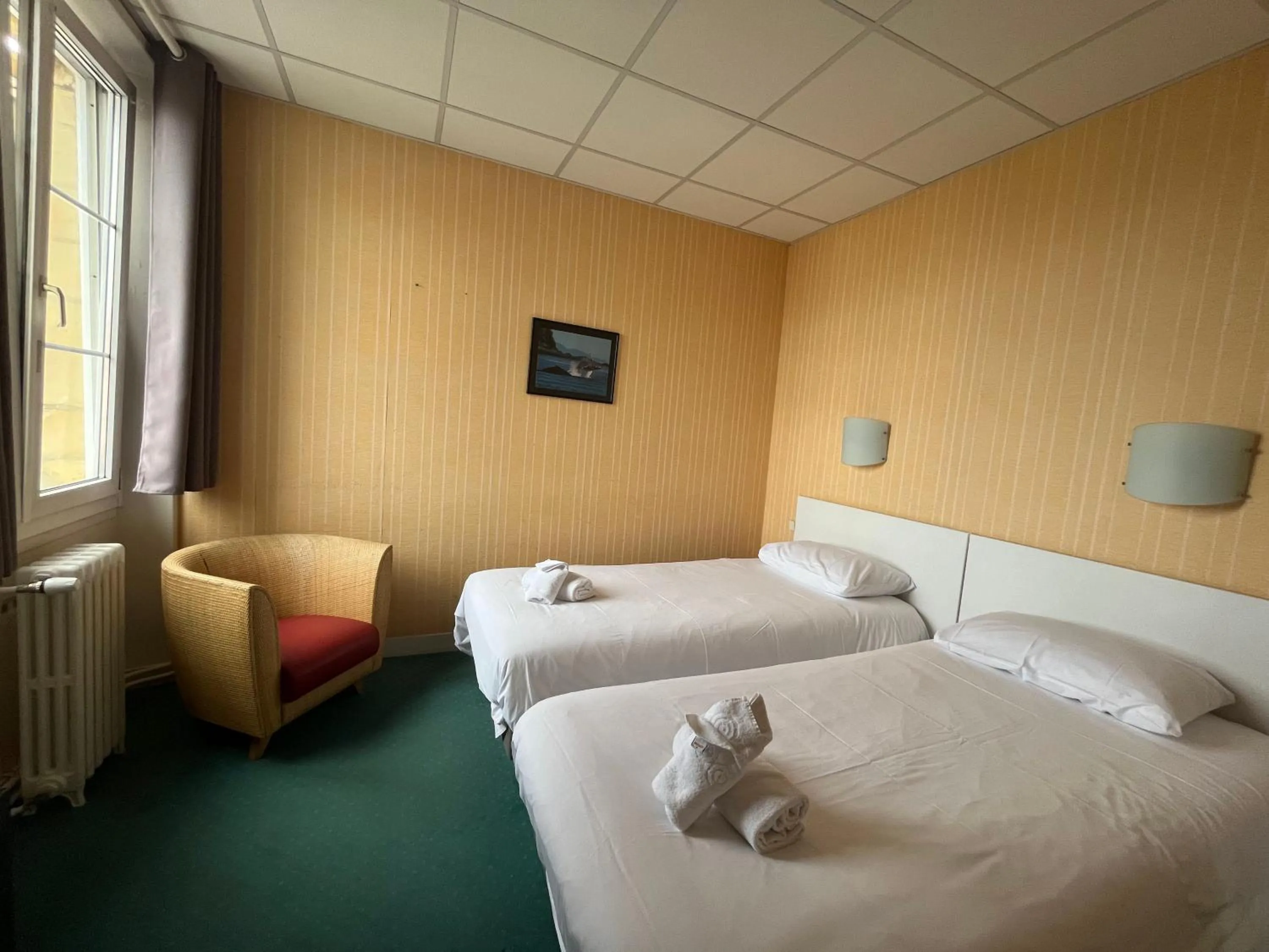 Bedroom, Bed in Hôtel Le Phare