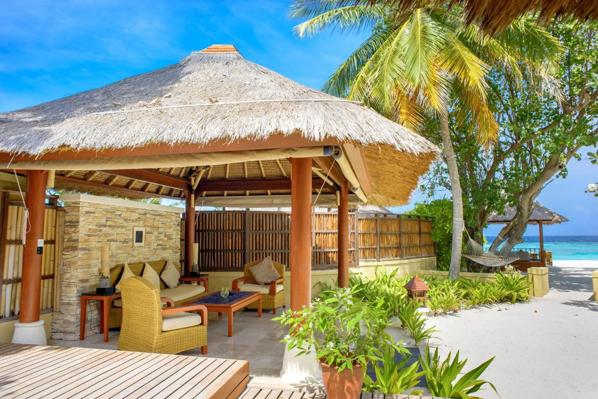 Seating area in Banyan Tree Vabbinfaru