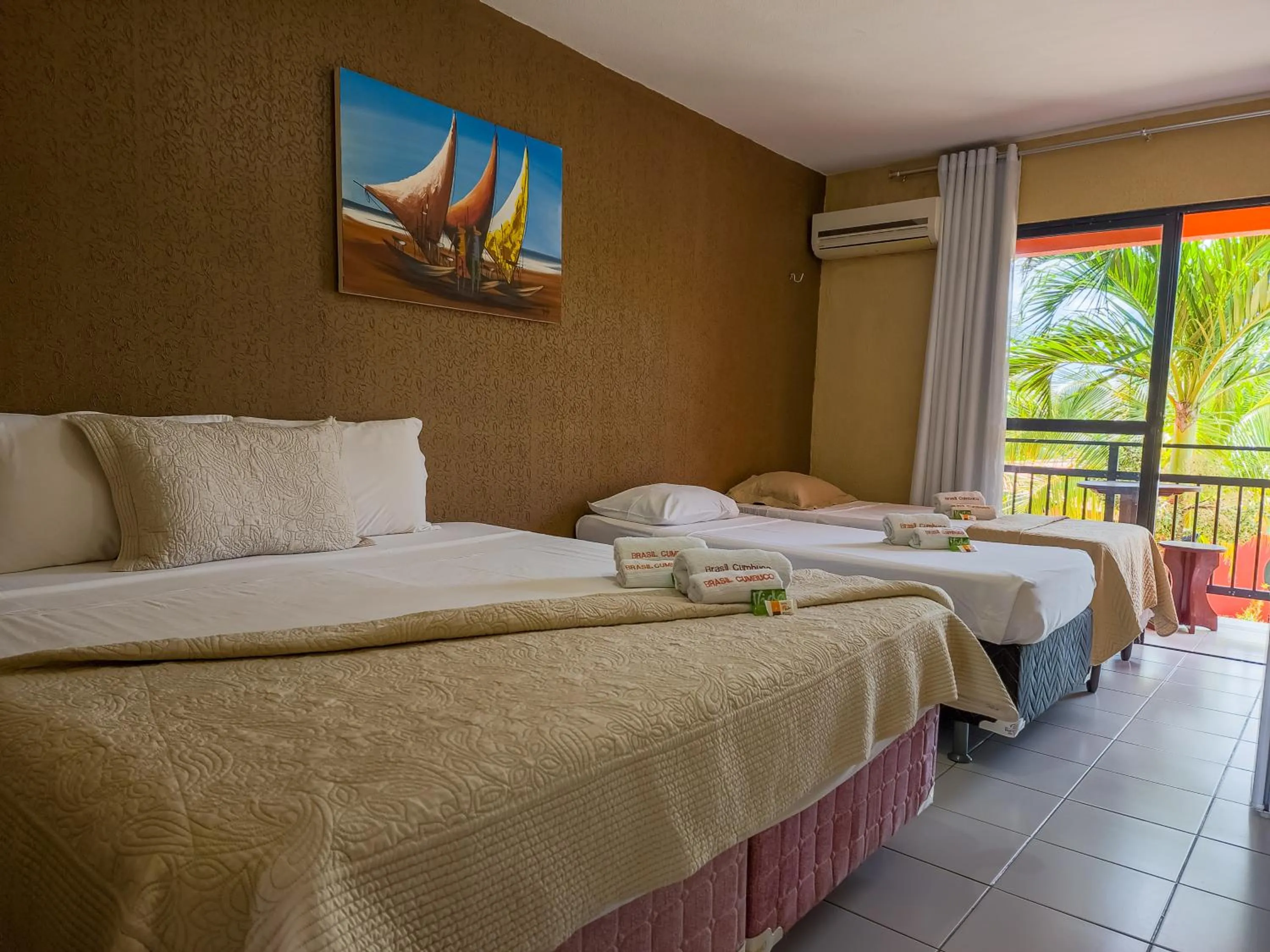 Bed in Pousada Brasil Cumbuco