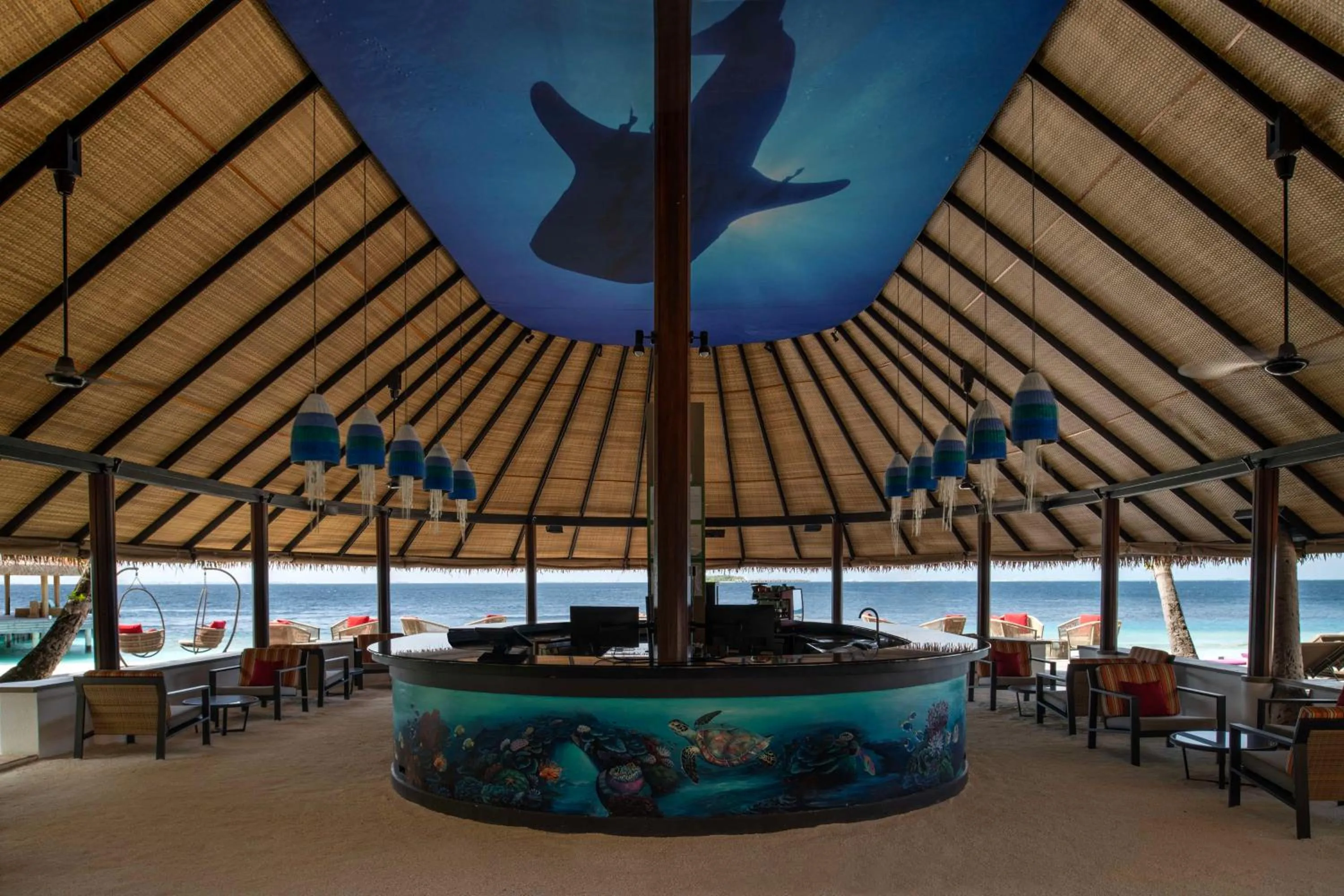 Lobby or reception in Dhawa Ihuru, part of Banyan Group