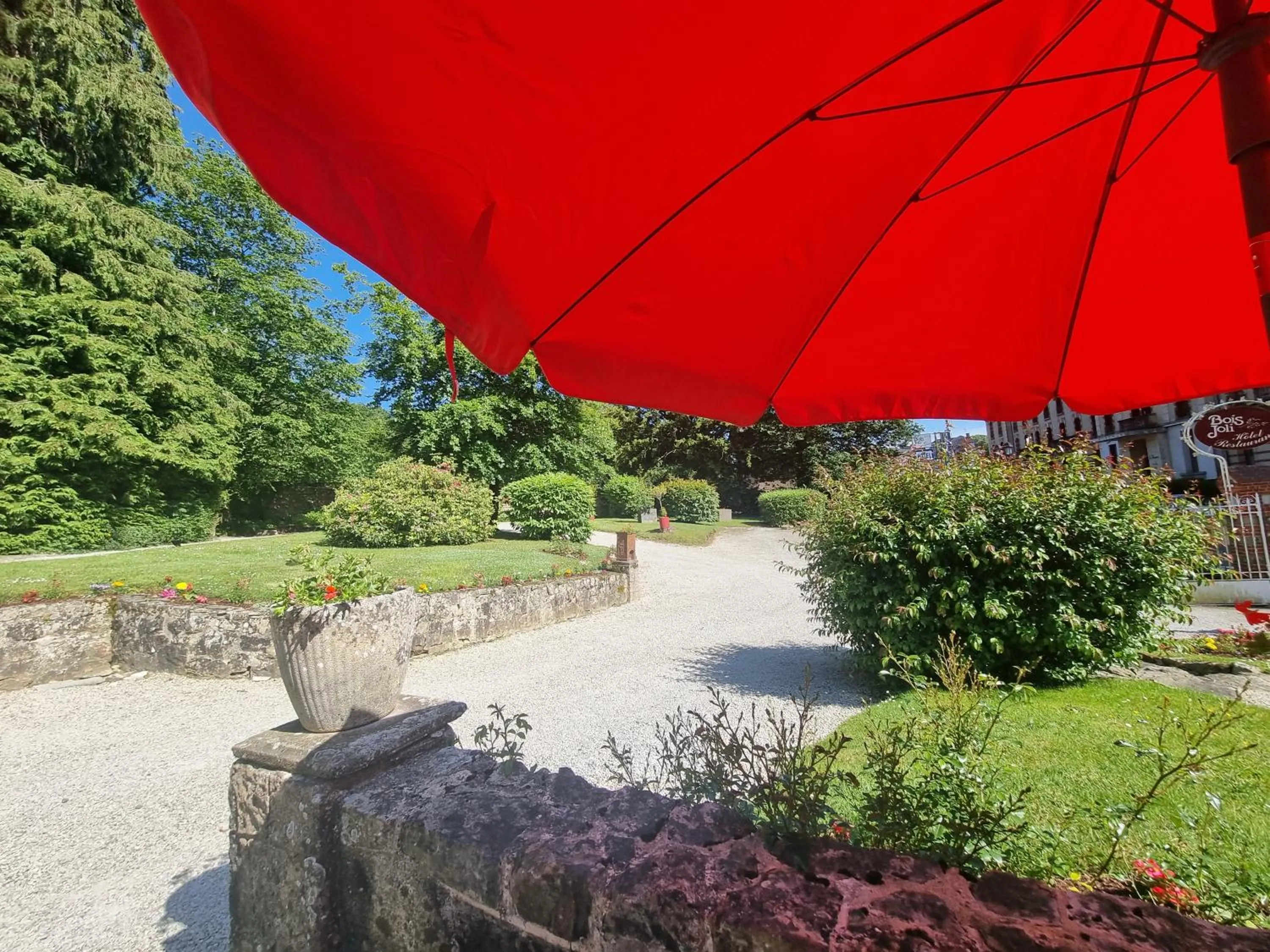 Balcony/Terrace in La Villa Bois Joli HOTEL RESTAURANT