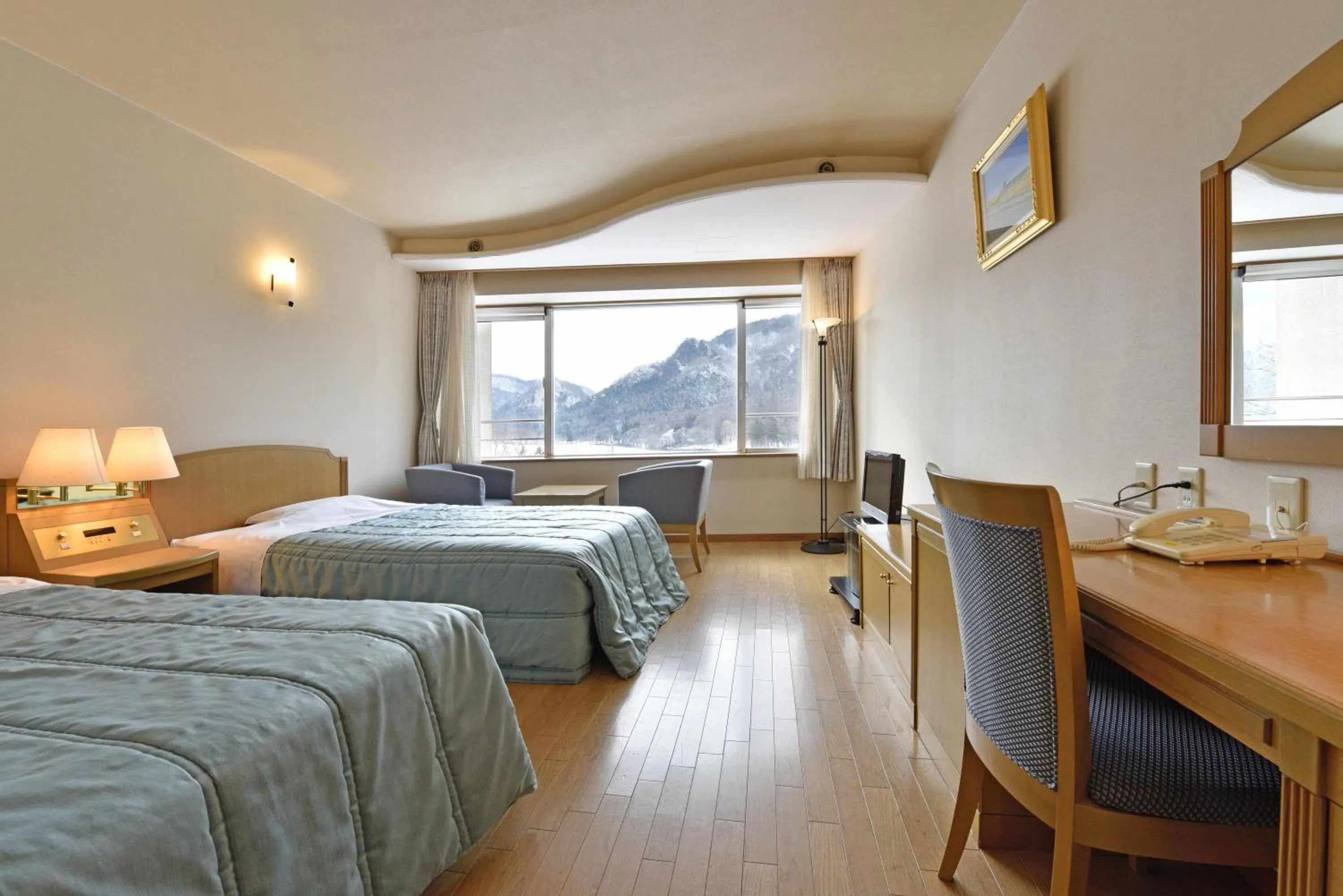 Bed in Harunako Onsen Yusuge