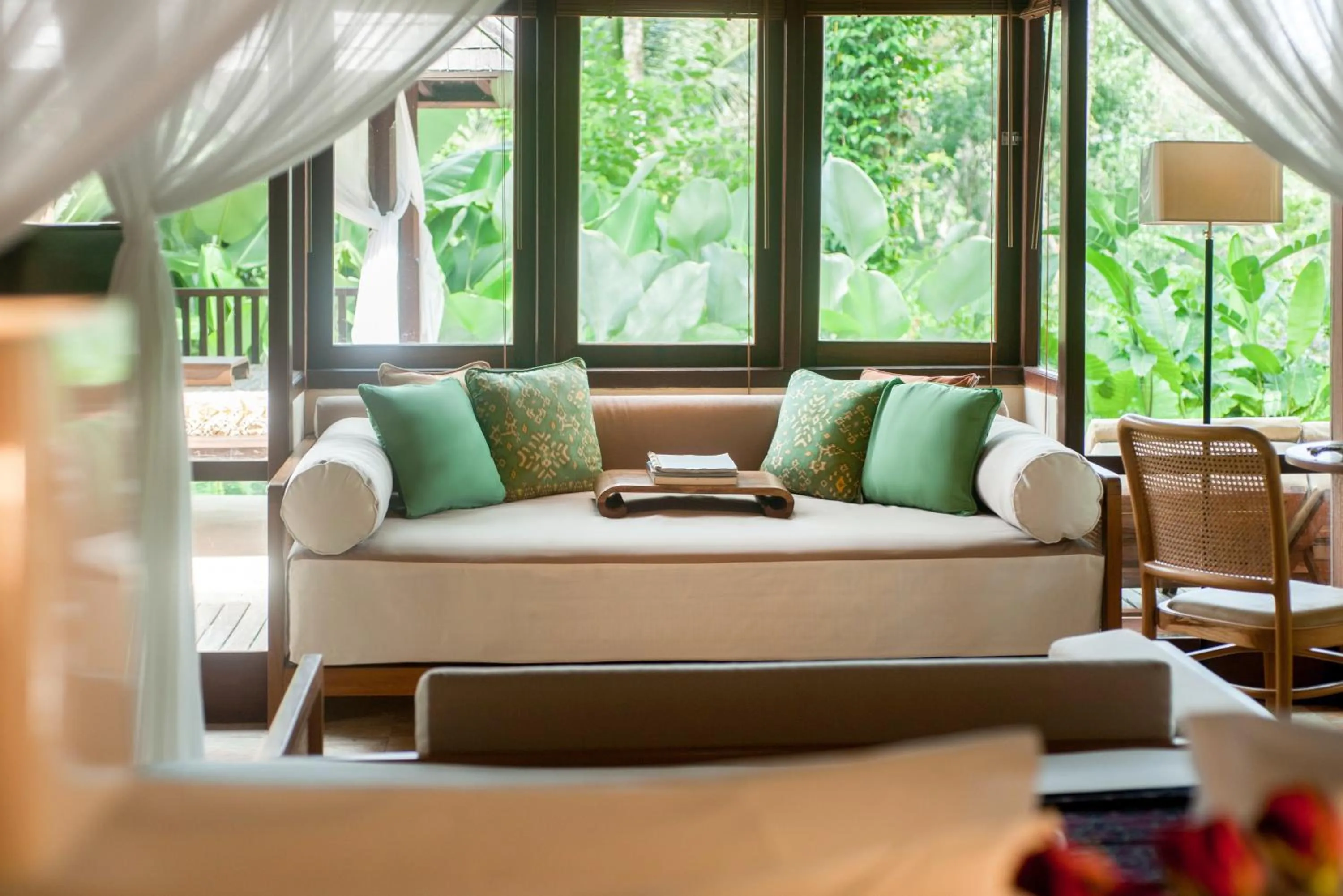 Living room in Komaneka at Tanggayuda Ubud