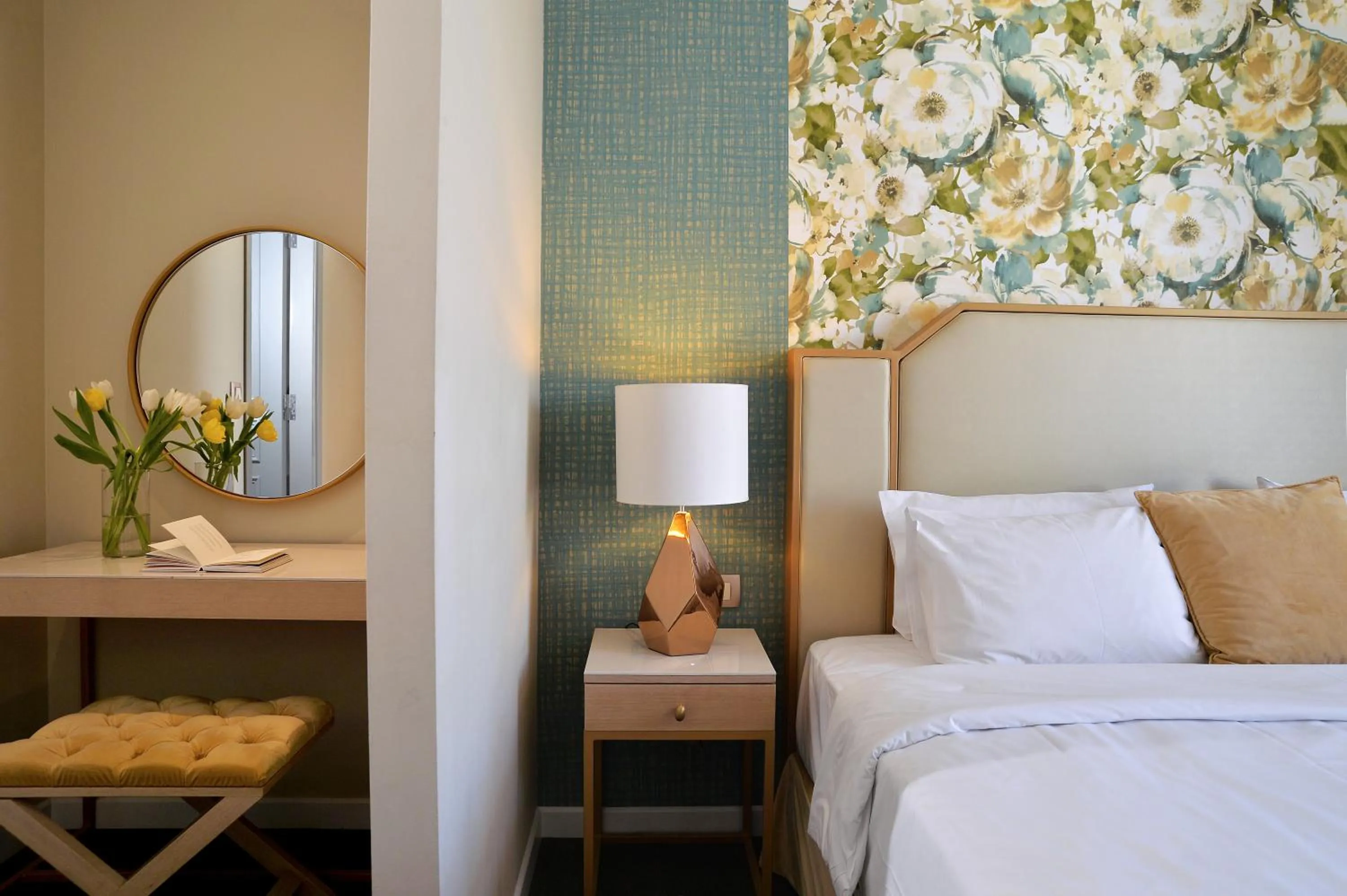 Bed in Airotel Stratos Vassilikos Hotel