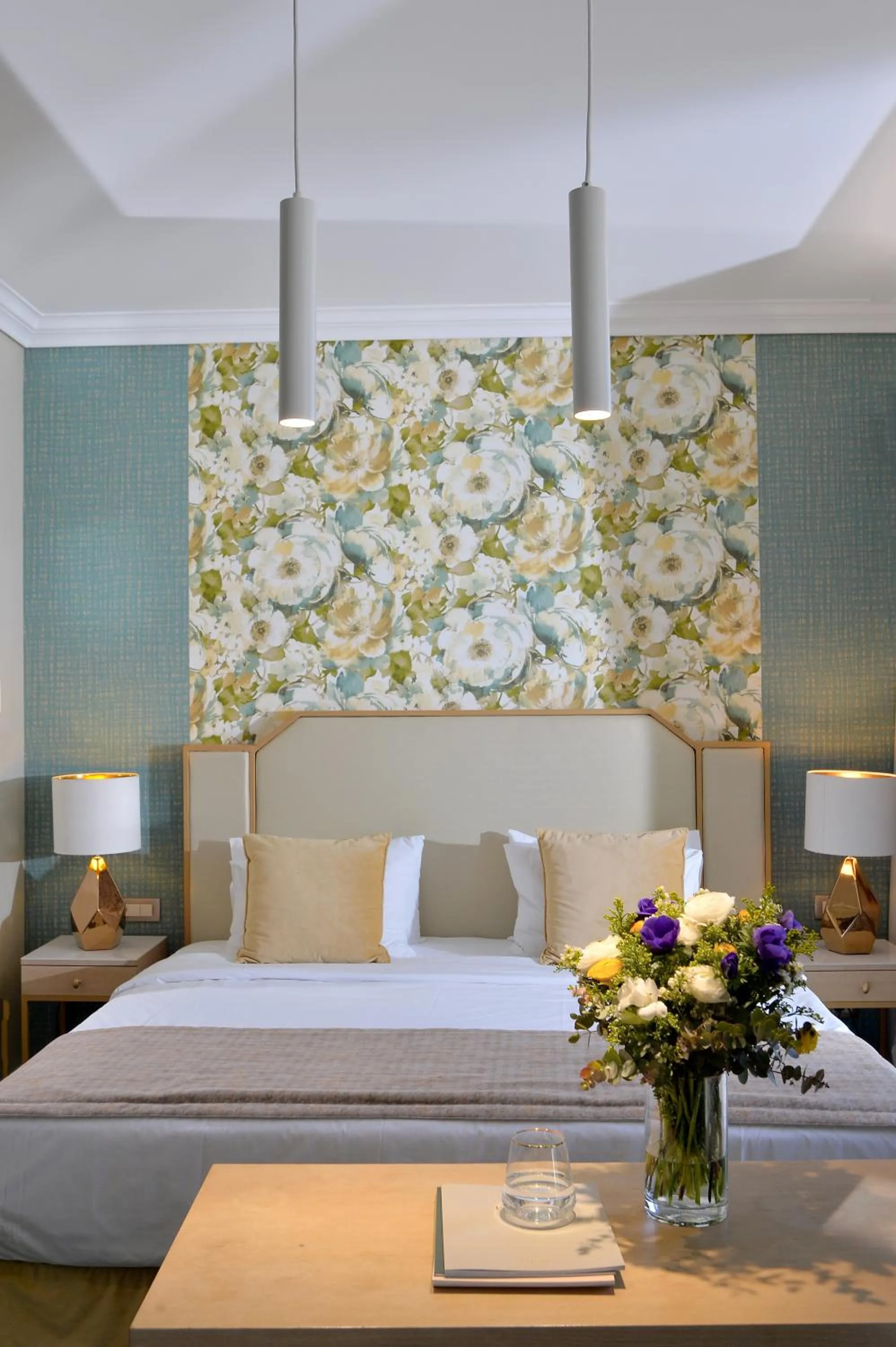 Bed in Airotel Stratos Vassilikos Hotel