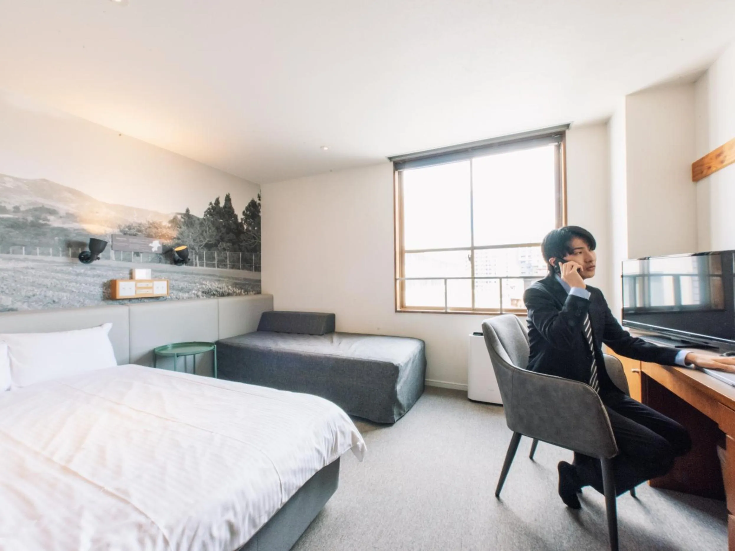 People, Bed in Hotel Relief Kokura Annex