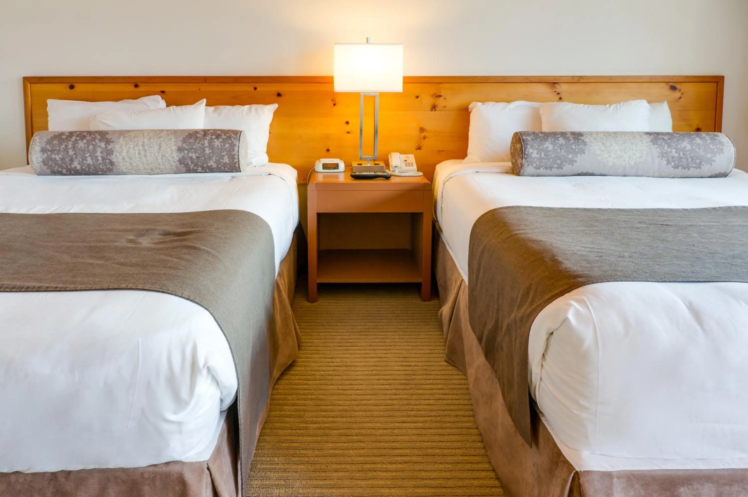 Bed in Rocky Mountain Ski Lodge